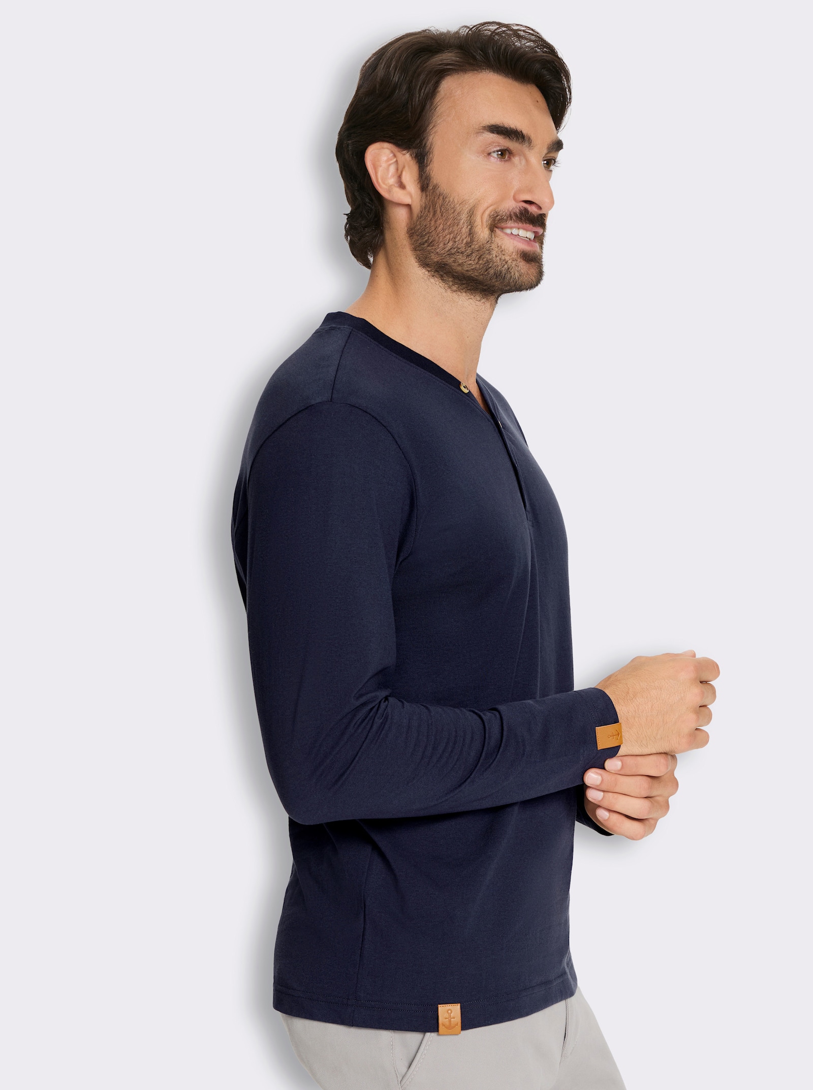 Langarmshirt im Doppelpack - marine + jade