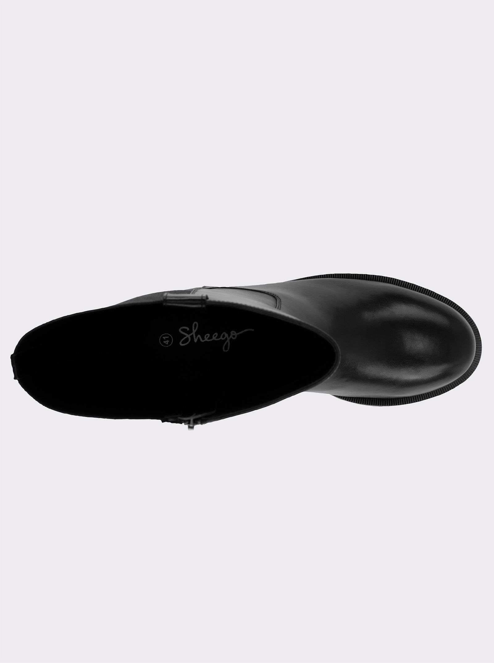 sheego Weitschaftstiefel mit Stretch-Einsatz - schwarz