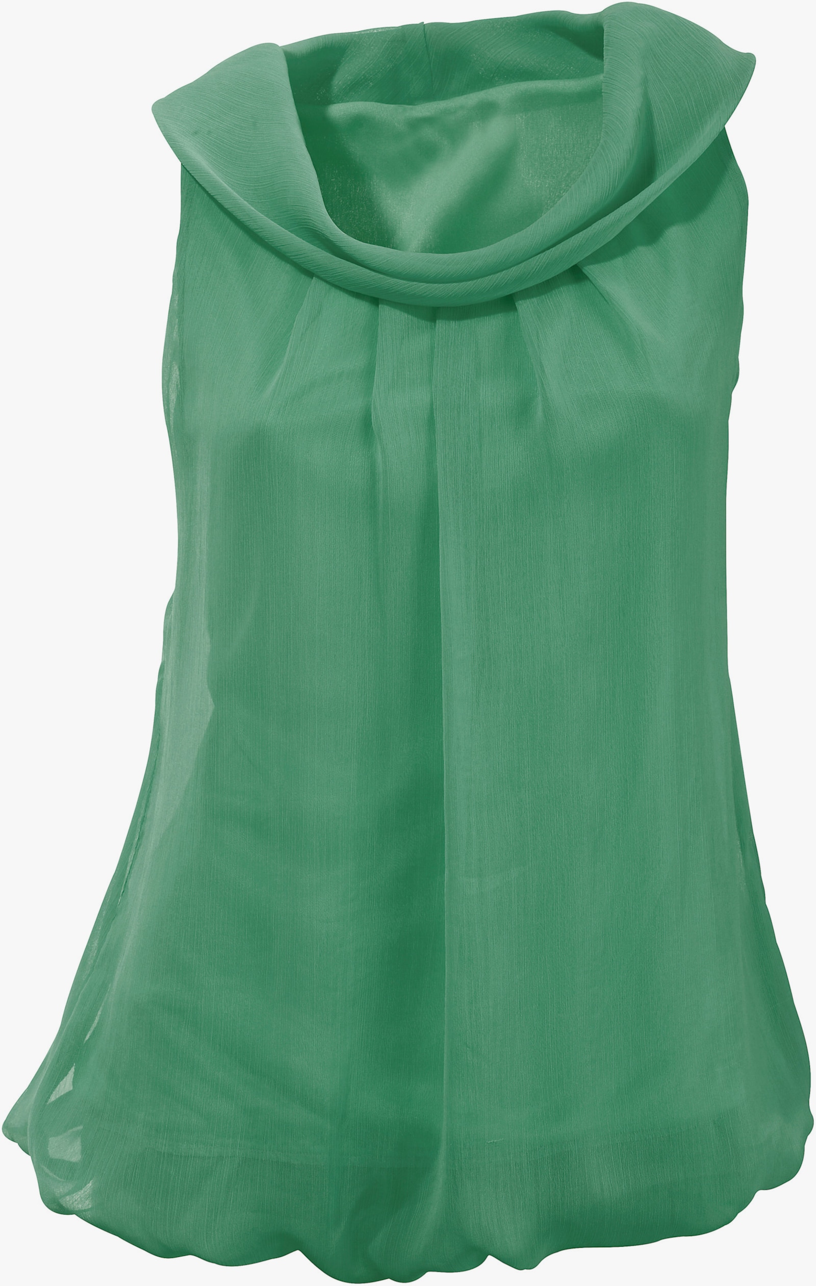 heine Blusentop mit Wasserfall-Ausschnitt - smaragd