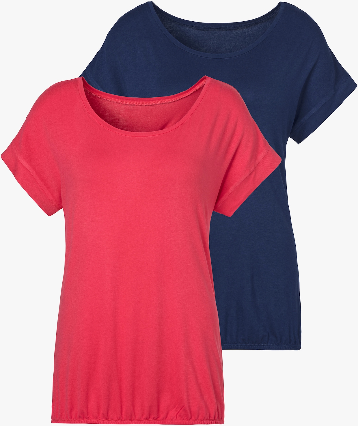 Vivance Kurzarmshirt - koralle, navy