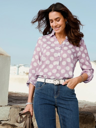 Druckbluse - mauve-bedruckt