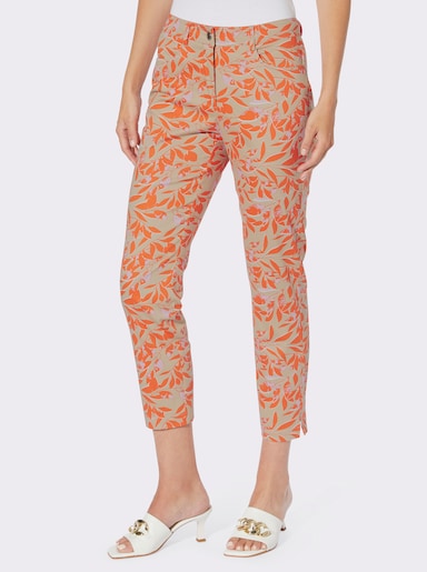 heine Pantalon imprimé - beige-orange imprimé