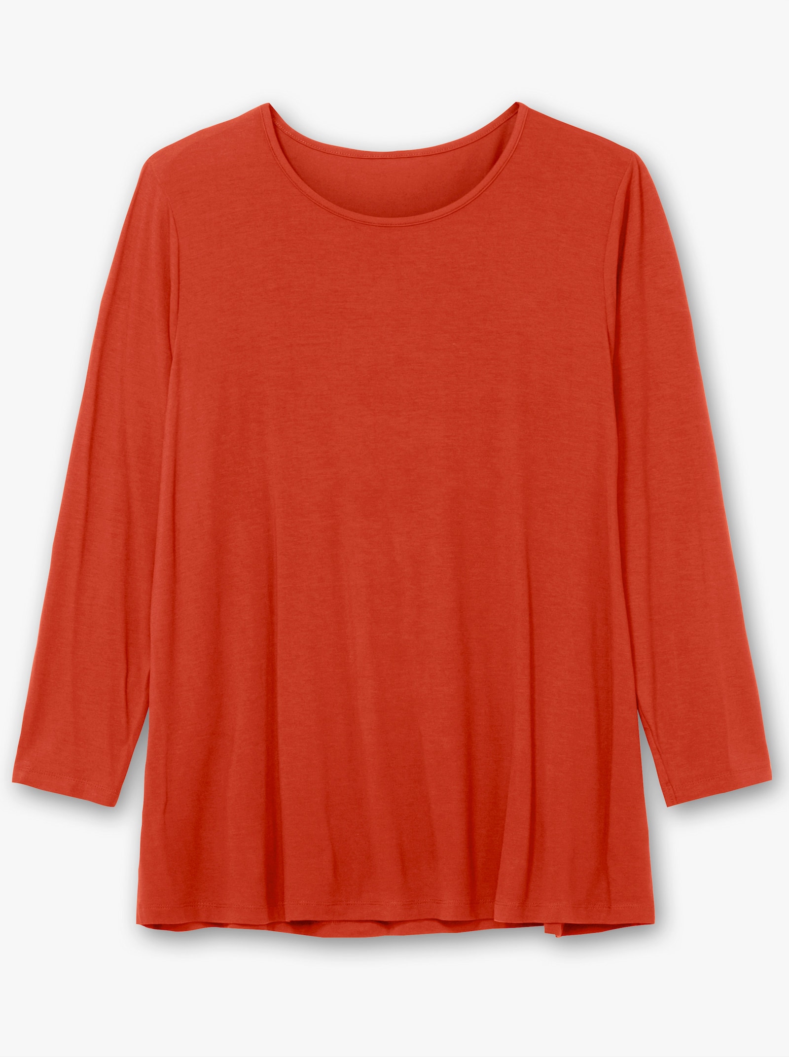 Longshirt in A-Form - rostrot