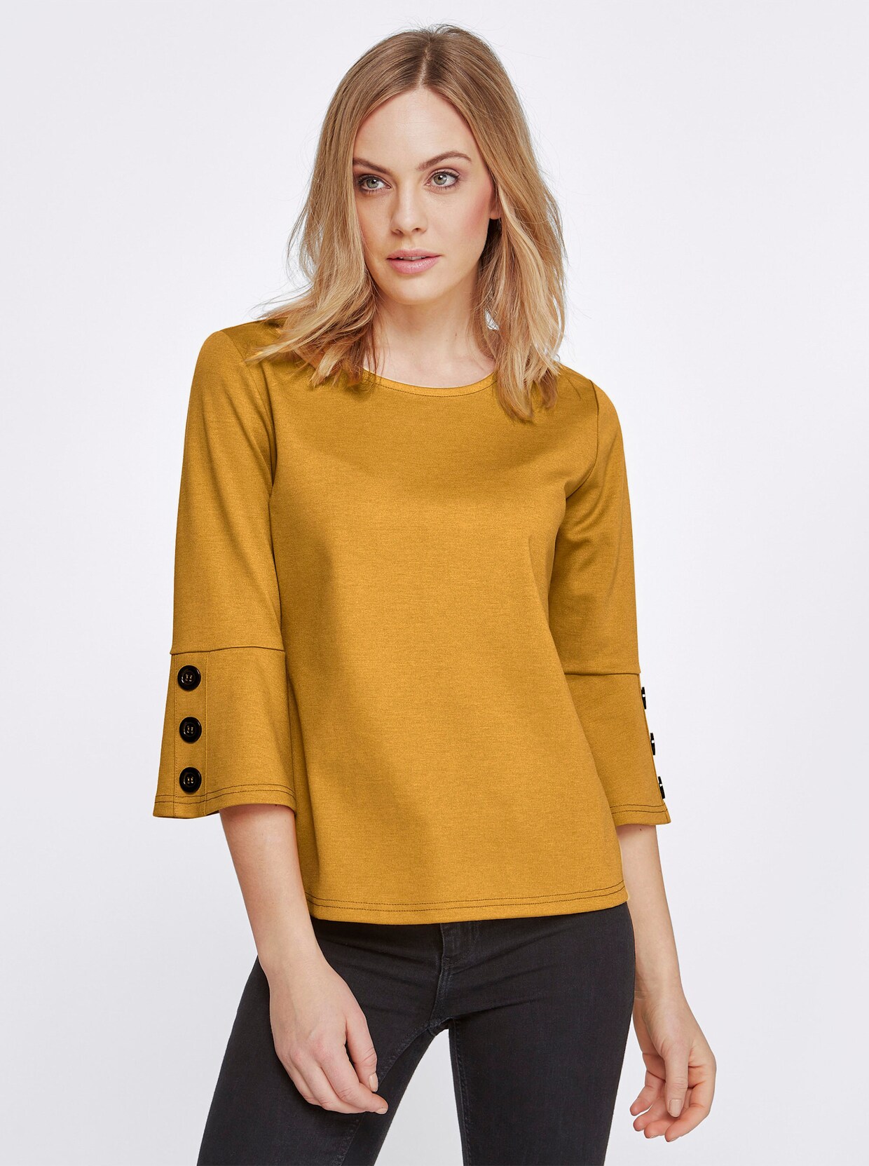 3/4-Arm-Shirt - maisgelb