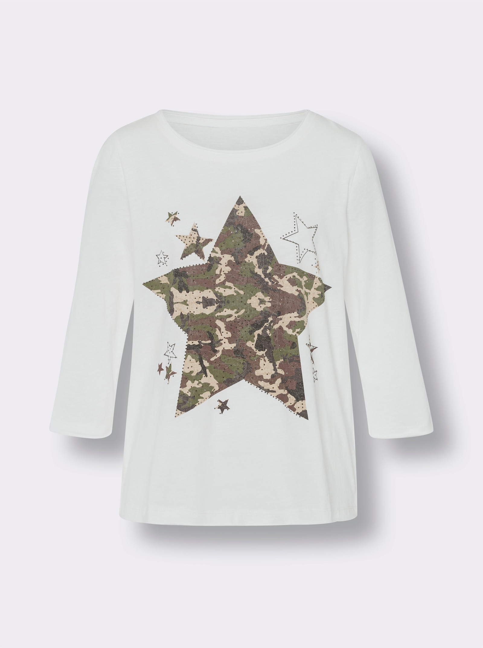 heine 3/4-Arm-Shirt mit Rollsaum - ecru