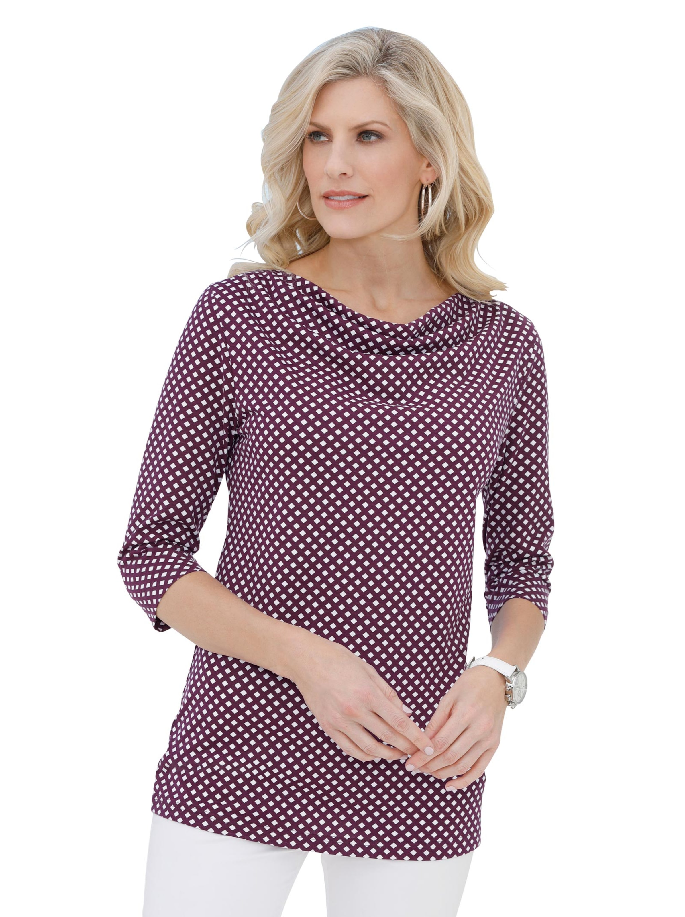 Shirt - bordeaux-gemustert