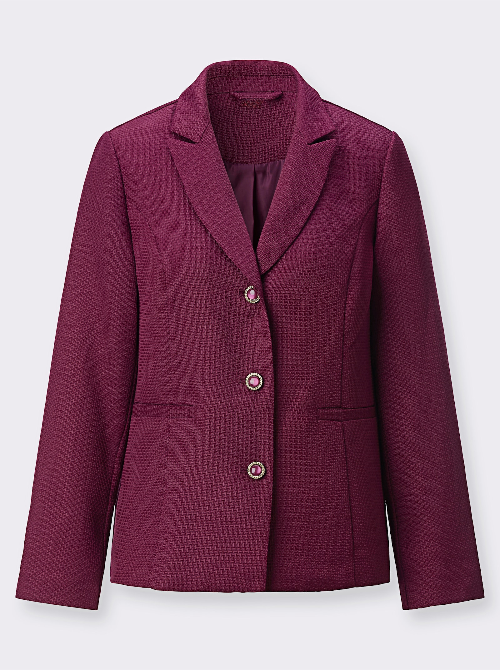 Kurzblazer in Bouclé-Qualität - malve