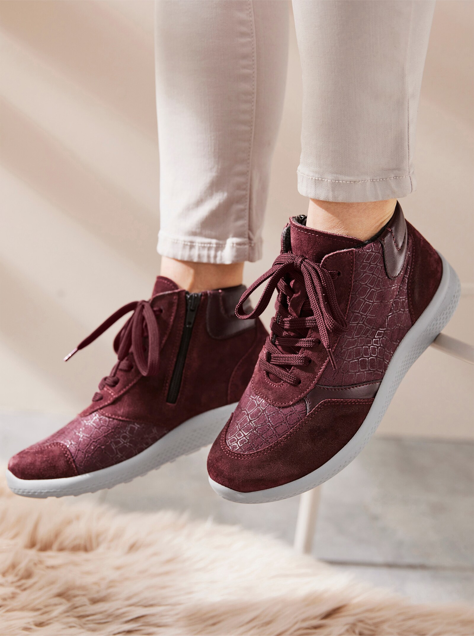 airsoft modern+ Stiefelette für empfindliche Füße - dunkelrot