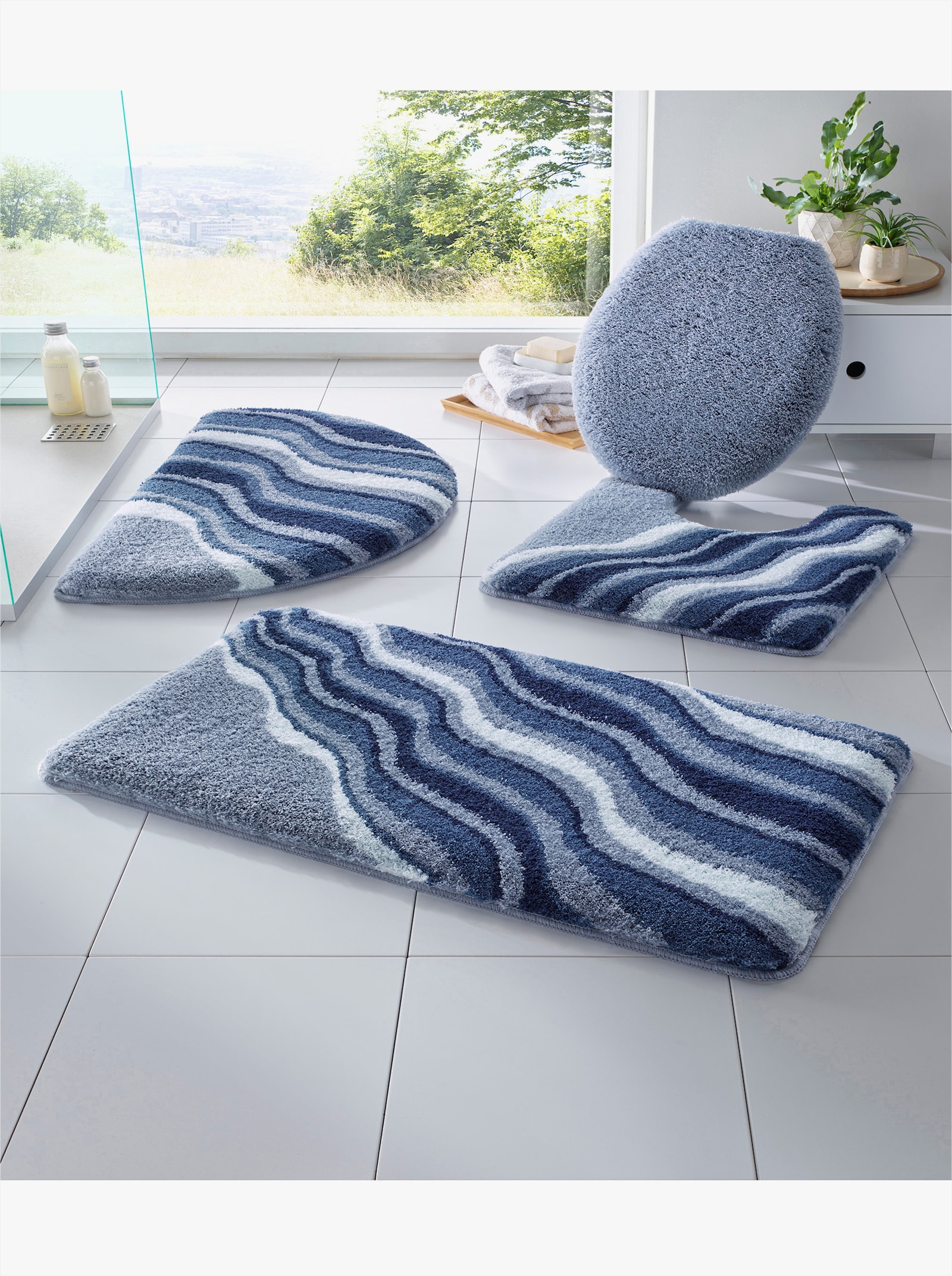 Kleine Wolke Badmat - bleu