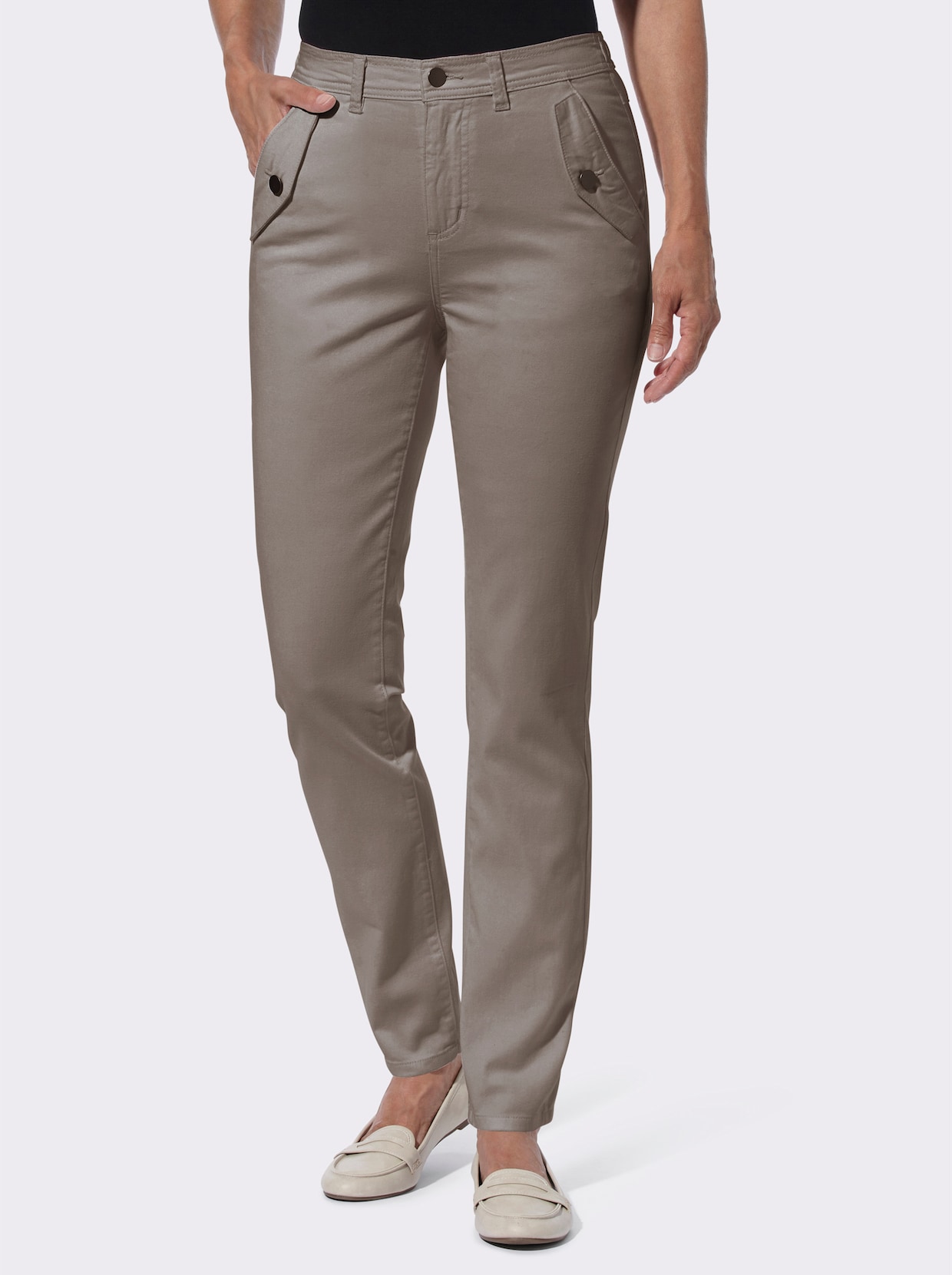 Stretch-Hose - taupe