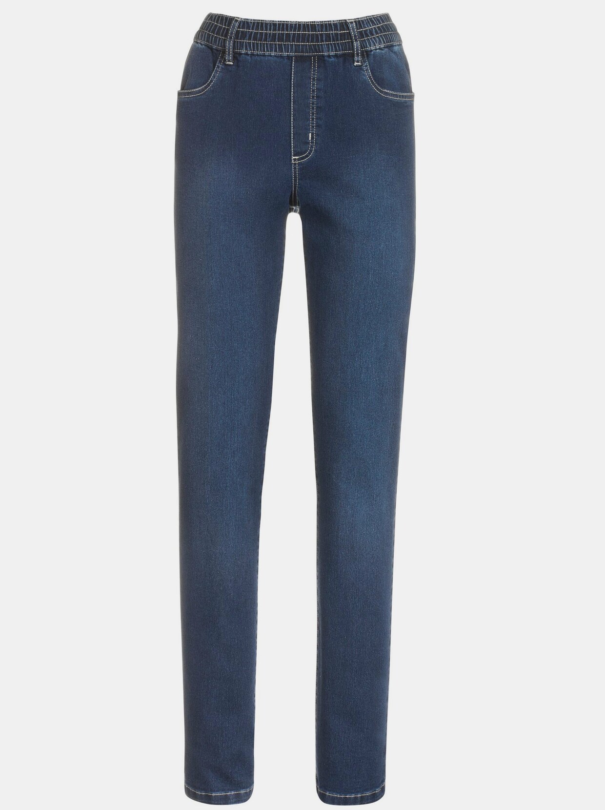 jean taille haute - bleu délavé