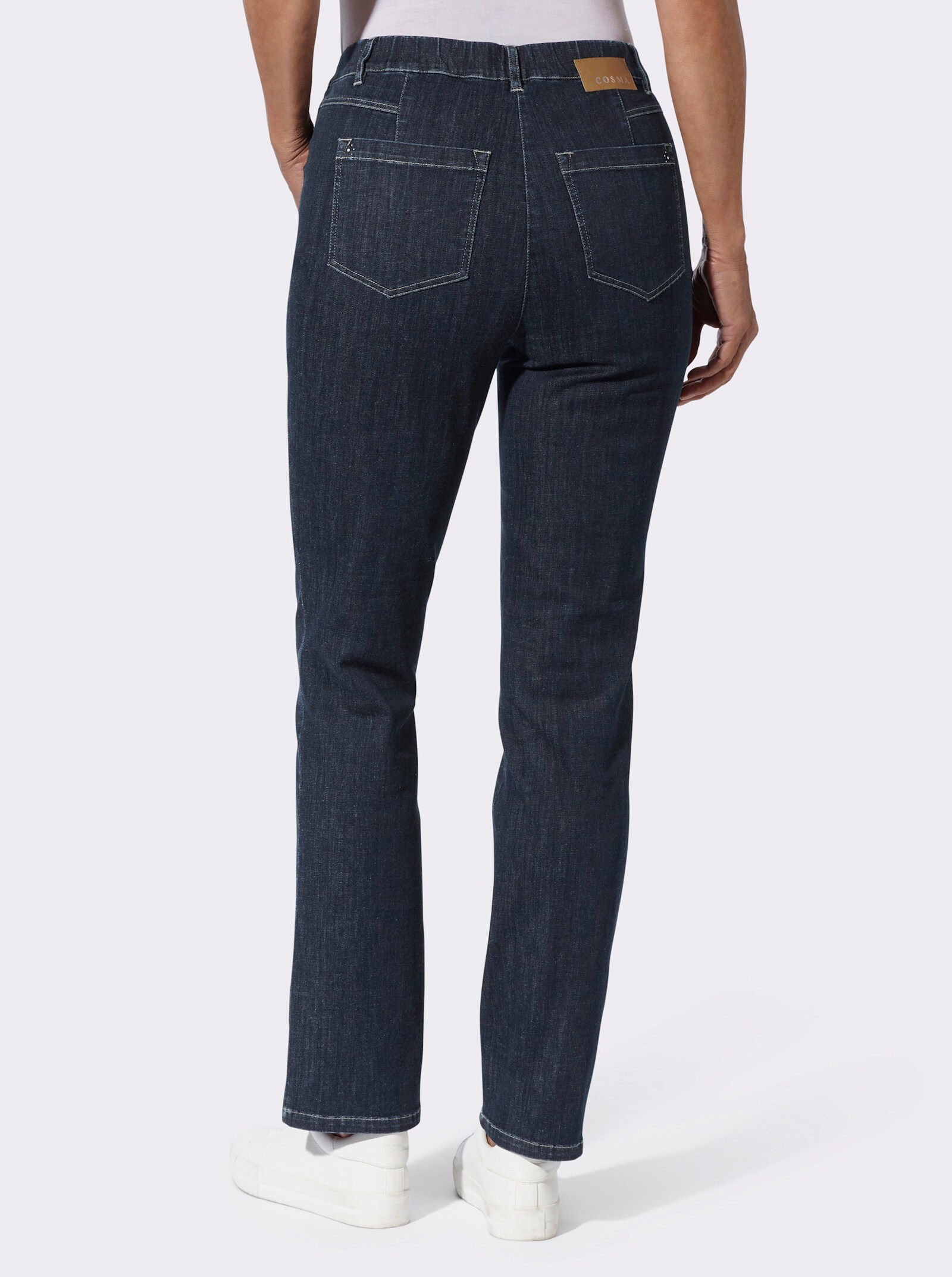 Jeans mit Rundum-Dehnbund - dark blue
