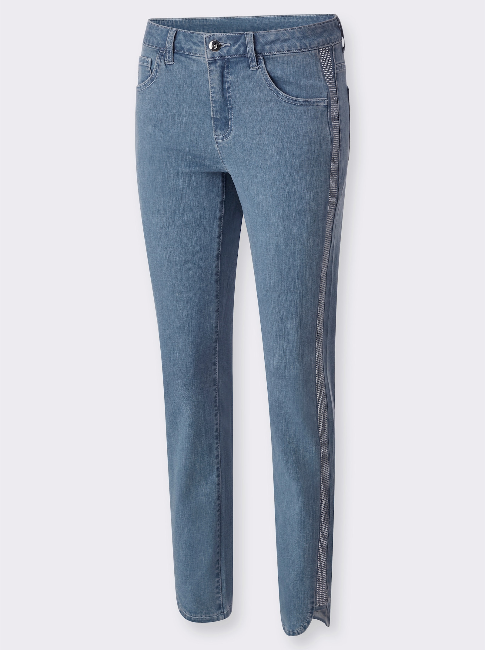 5-Pocket-Jeans mit Baumwolle - blue-bleached
