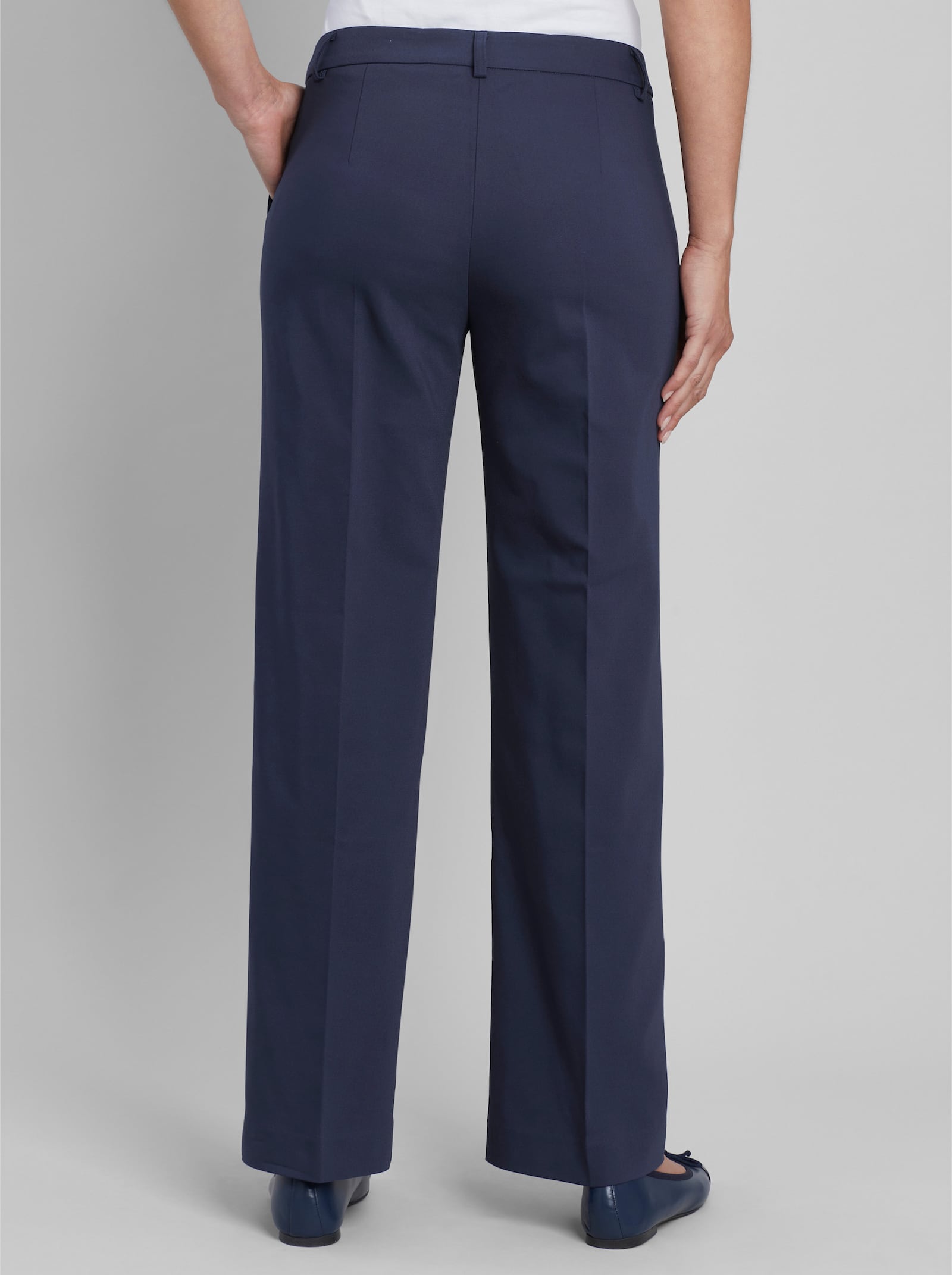 heine Bügelfaltenhose mit weitem Bein - marine