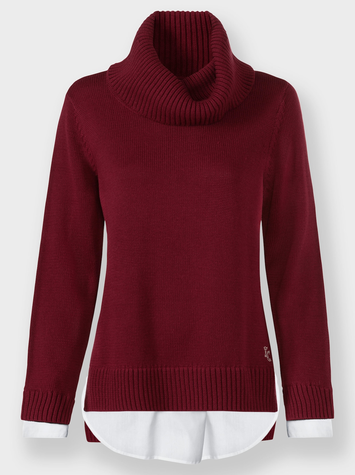 heine 2-in-1-pullover - donkerrood