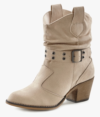 LASCANA Cowboy Stiefelette - beige