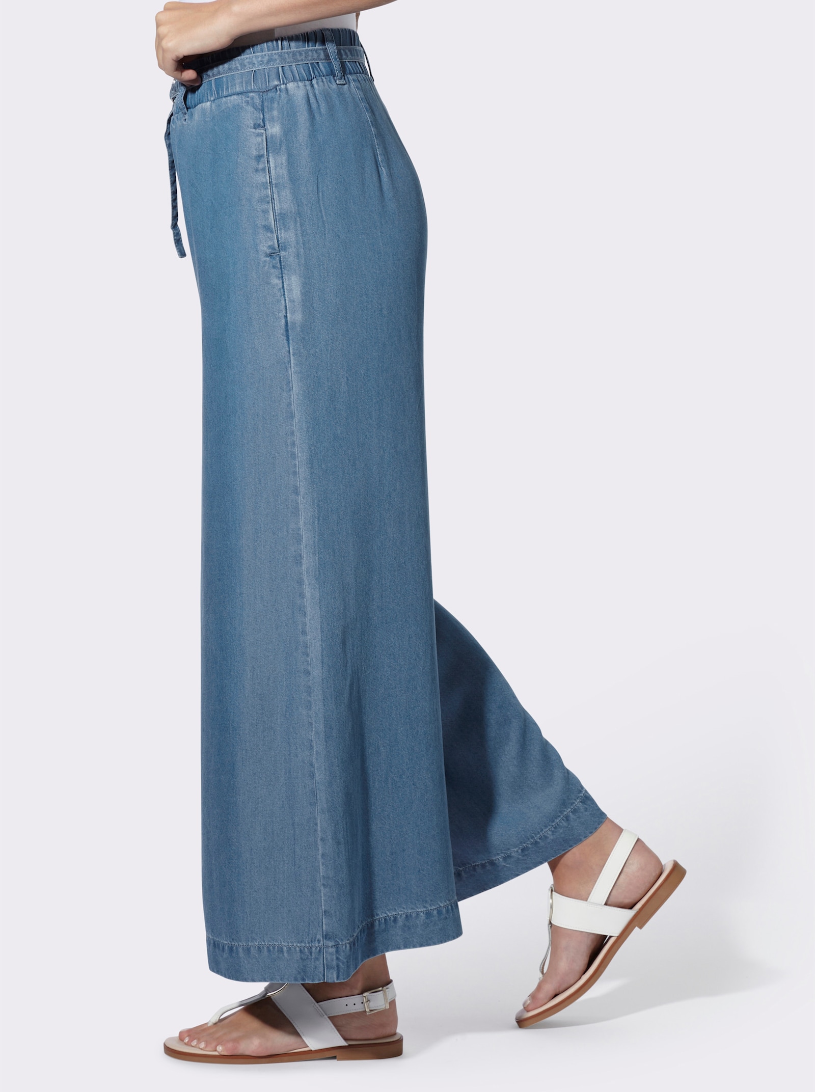 heine Culotte mit Gürtel - blue-stone-washed