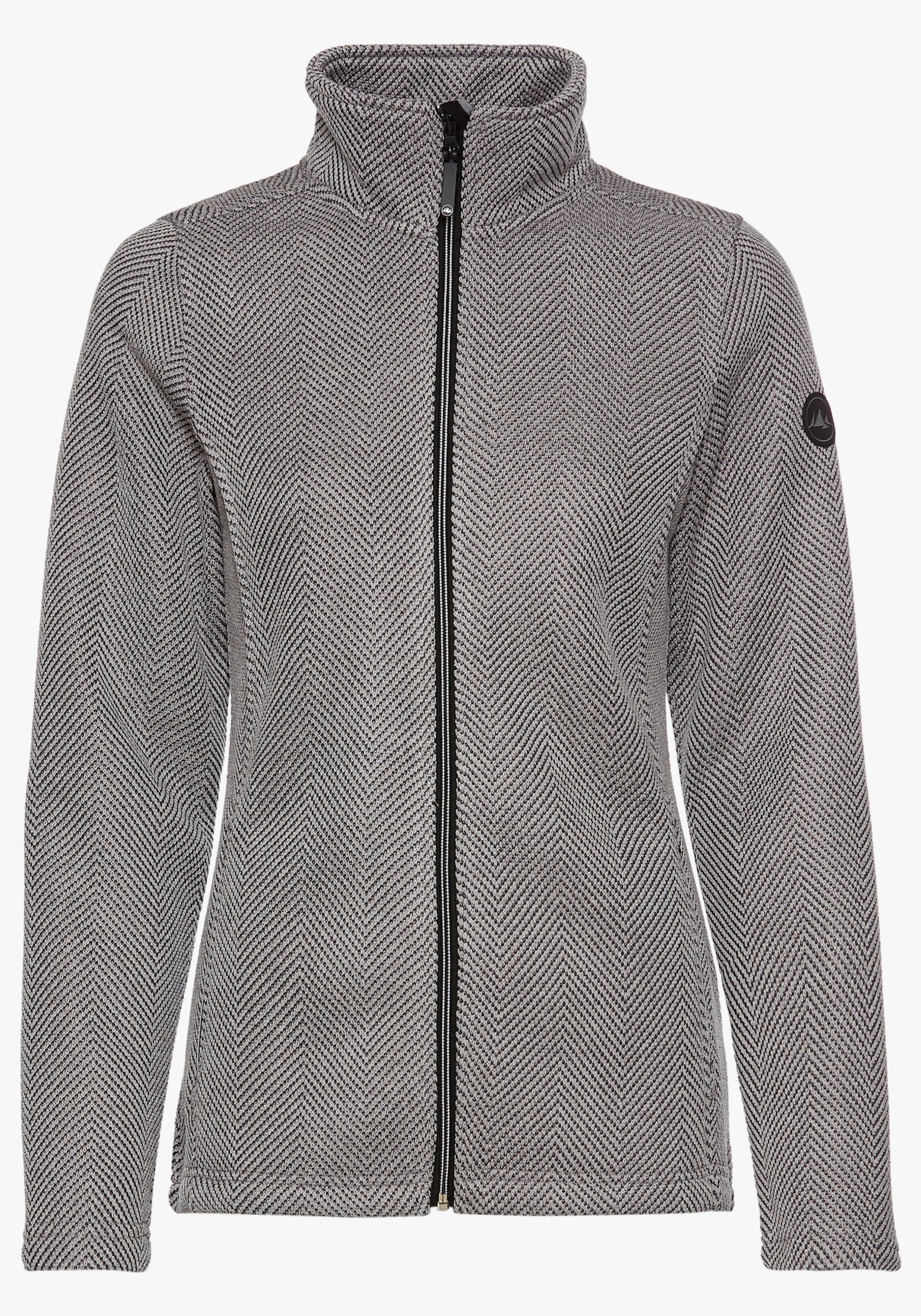 Polarino Strickfleecejacke - graumeliert