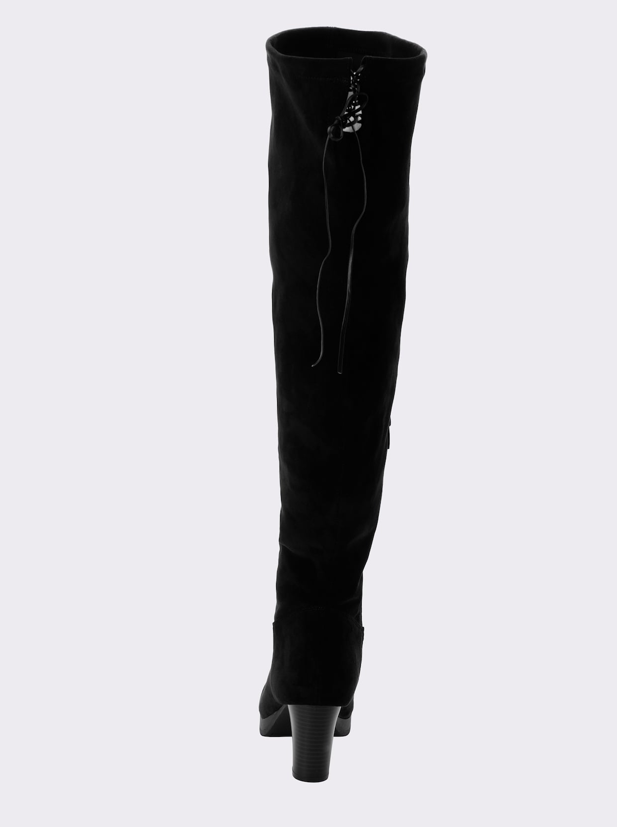 sheego Overkneestiefel - schwarz
