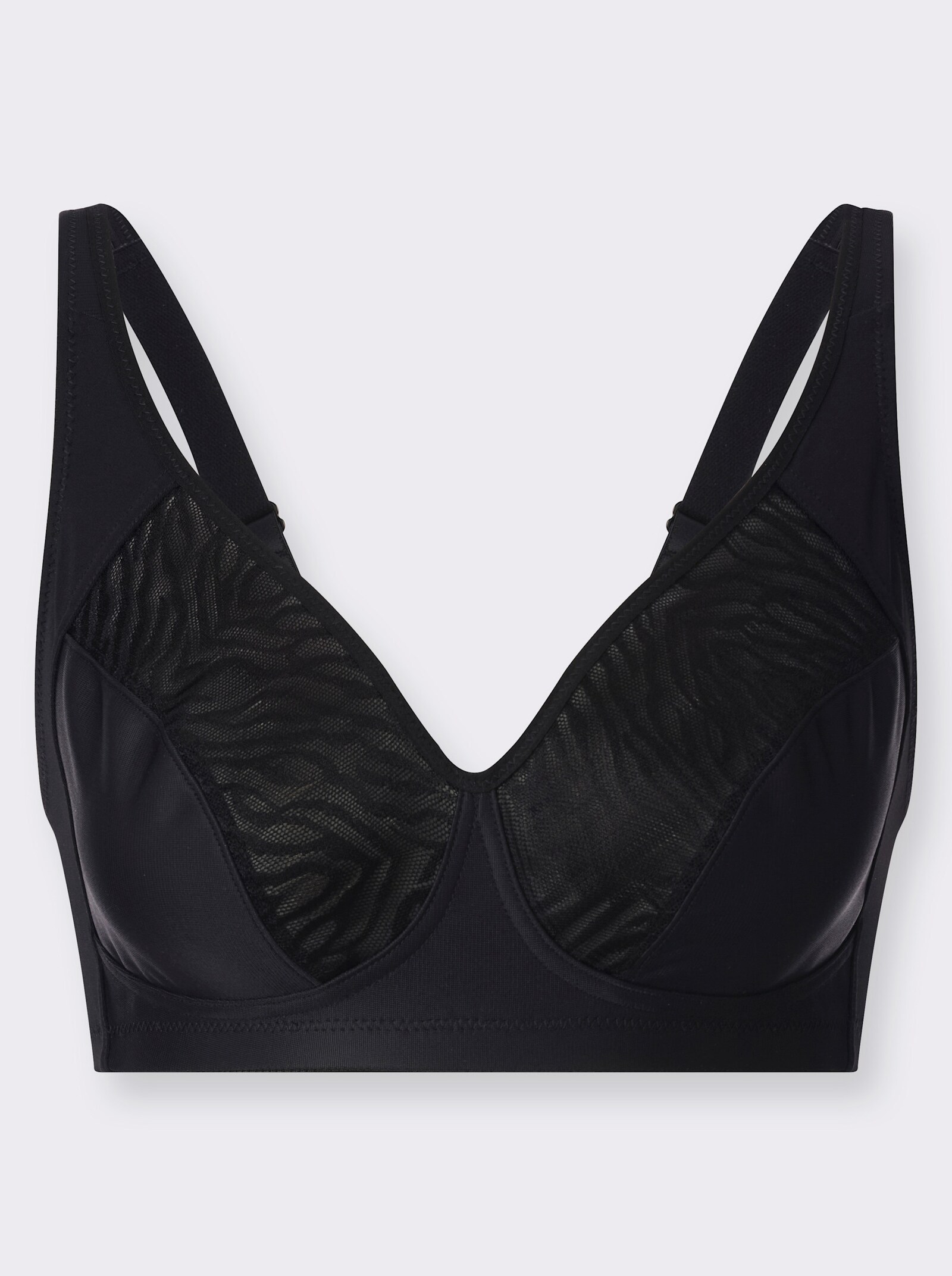 Naturana Komfort-BH ohne Bügel mit 2-geteilten Cups - schwarz
