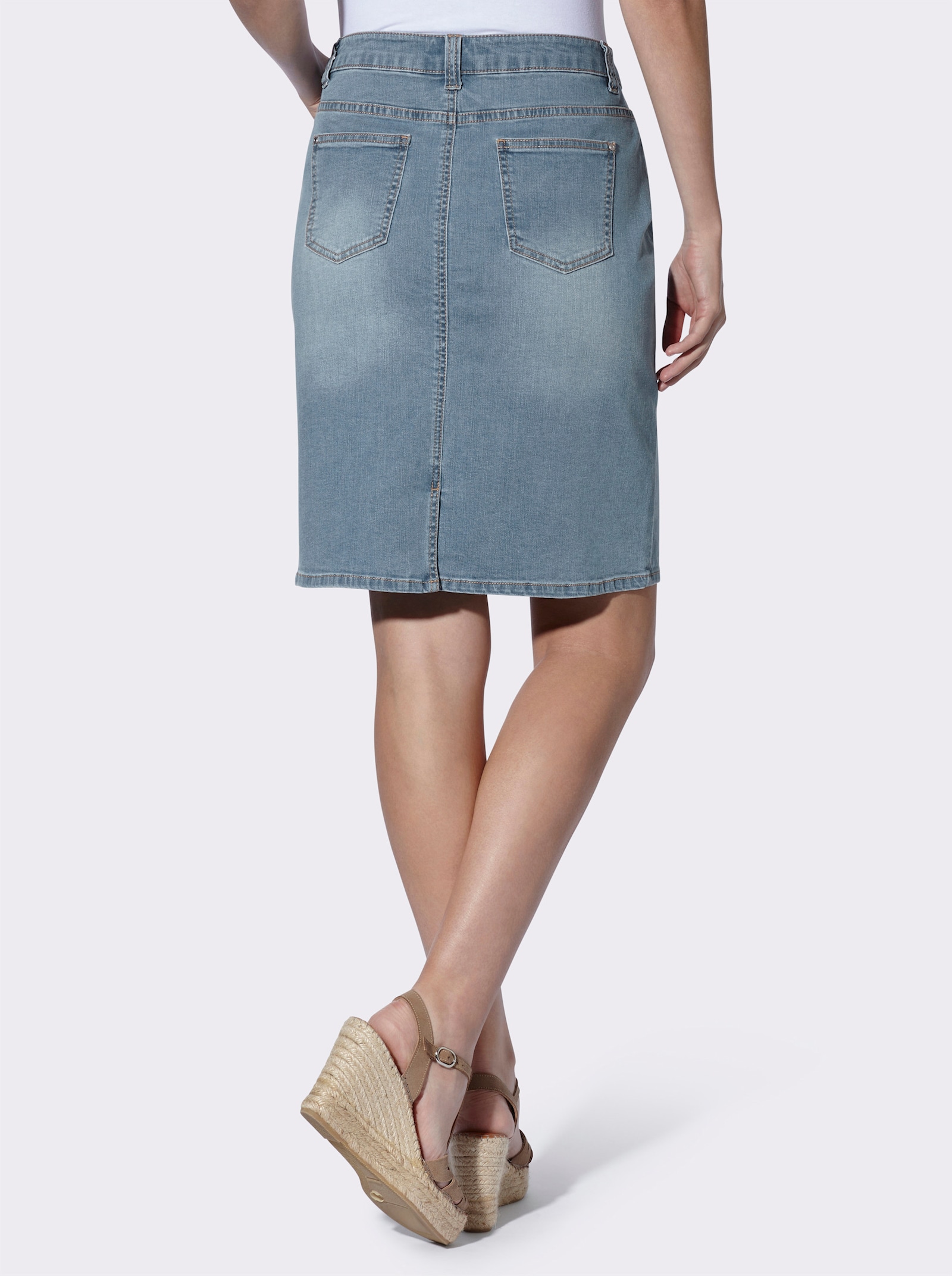 heine Jeansrock - blue-bleached