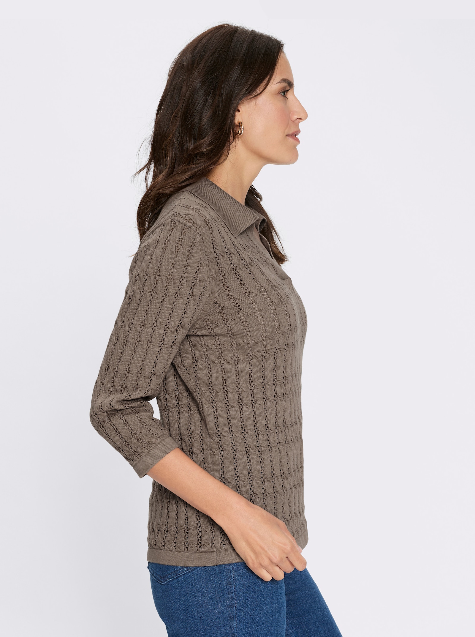 Polopullover - taupe