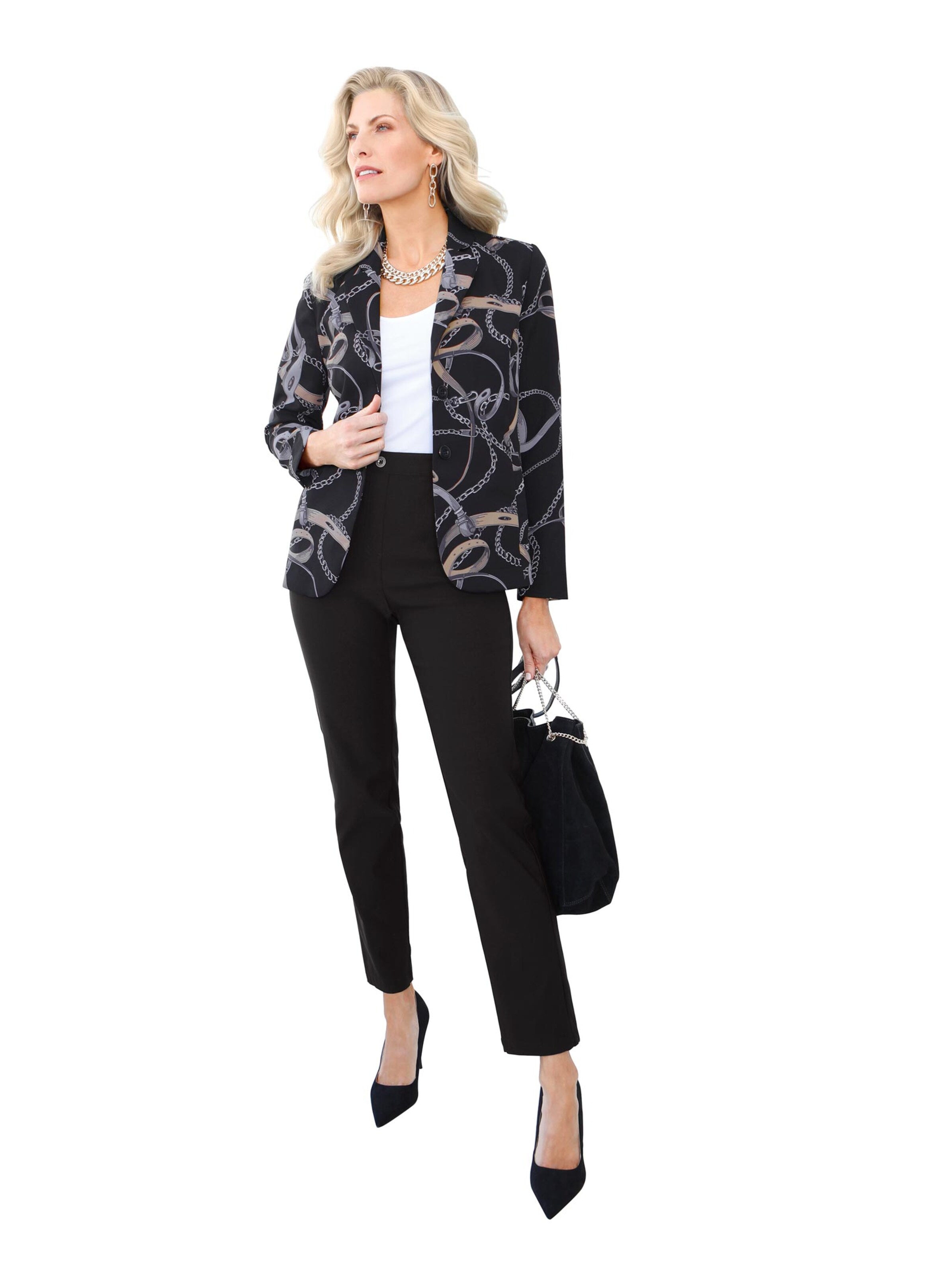 Blazer - schwarz-bedruckt