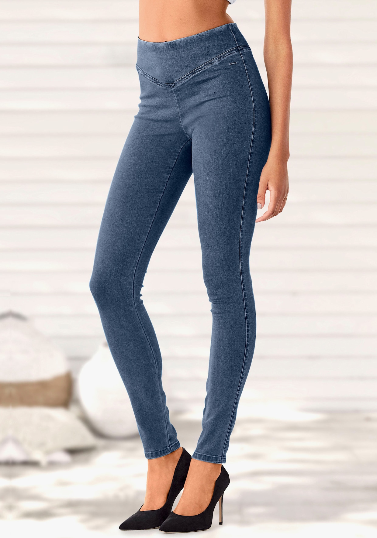 Buffalo Jeggings - jeansblau-blau