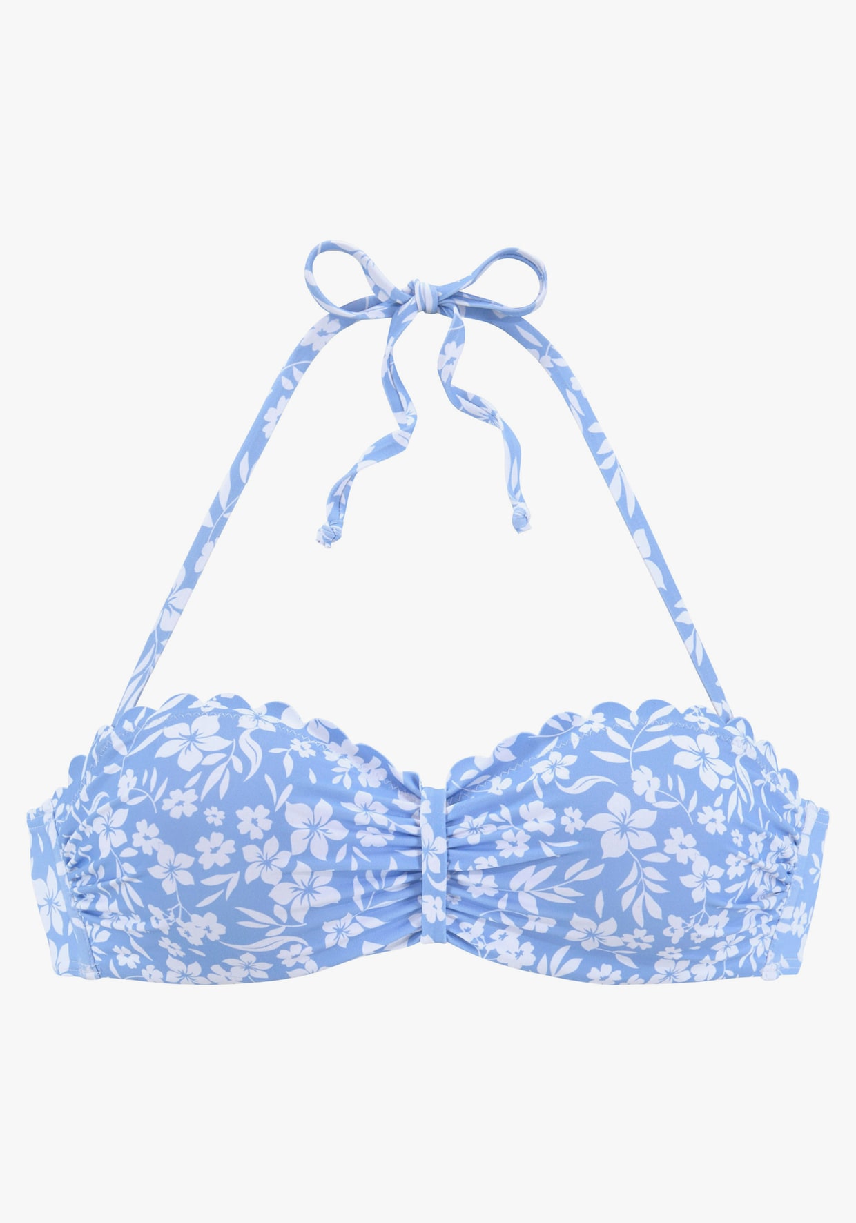 Vivance Bügel-Bandeau-Bikini-Top - himmelblau-weiß