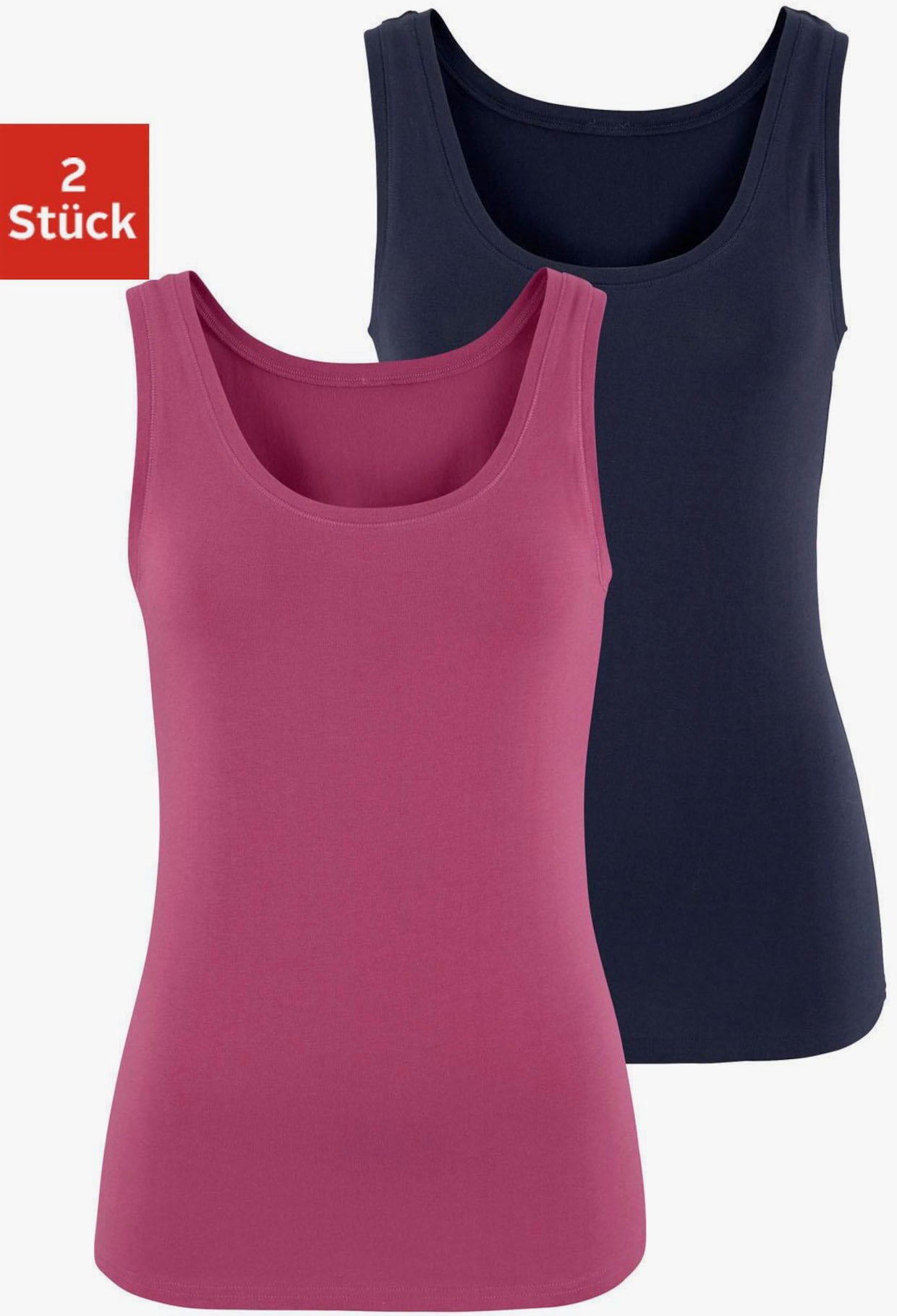 Vivance Tanktop - beere, navy