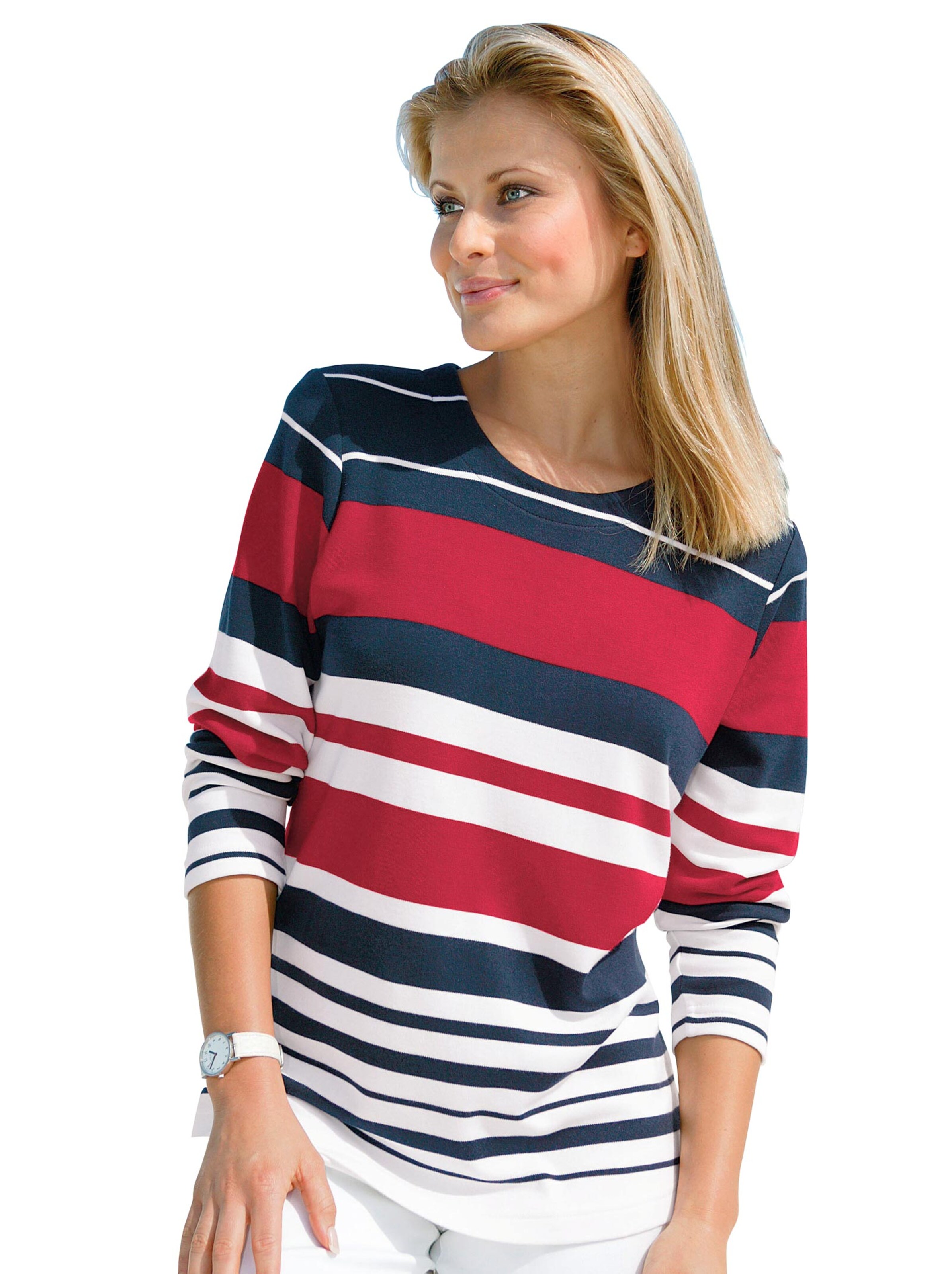 Shirt - kirsche-marine-gestreift