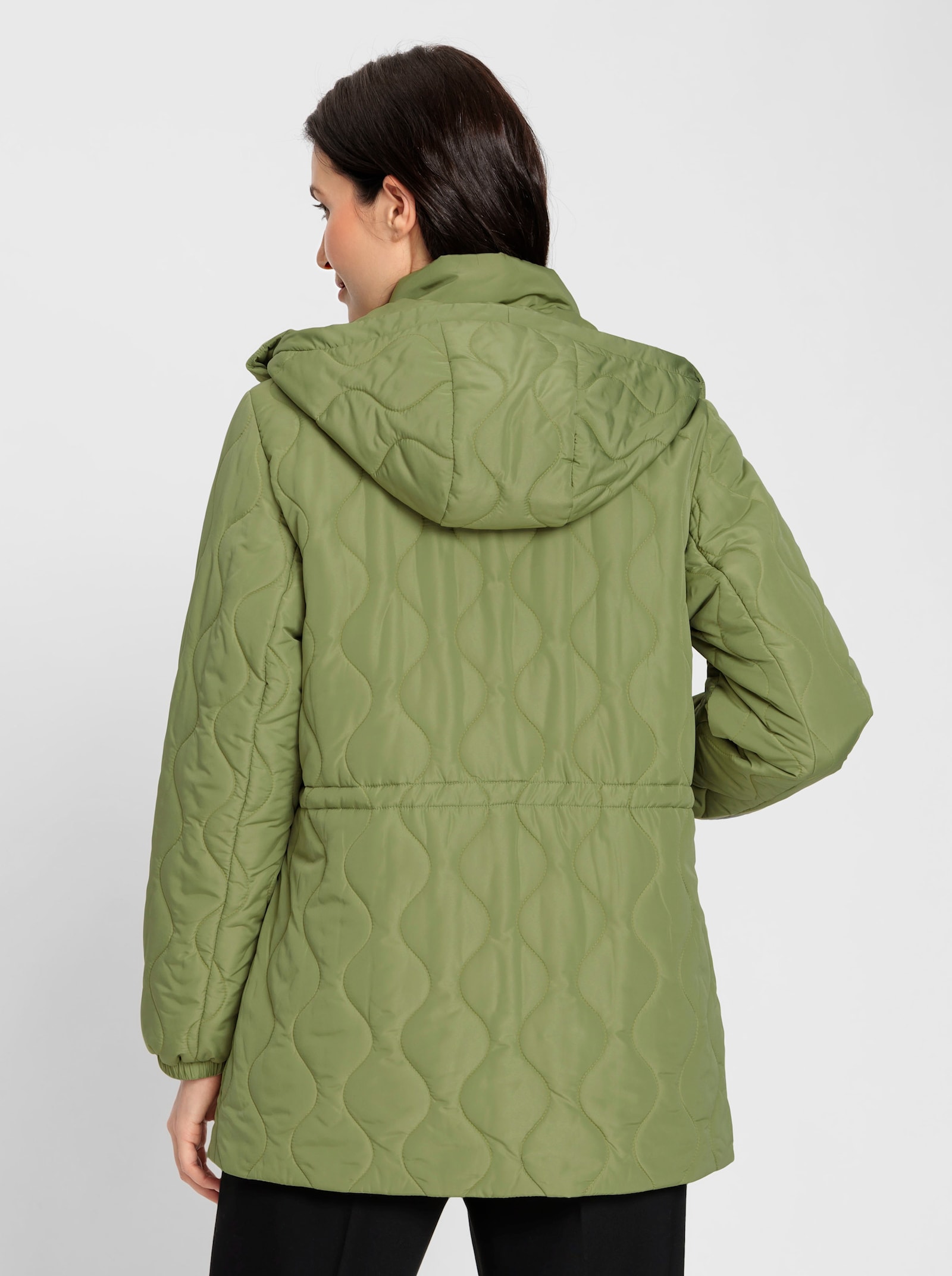 Steppjacke mit abnehmbarer Kapuze - schilf