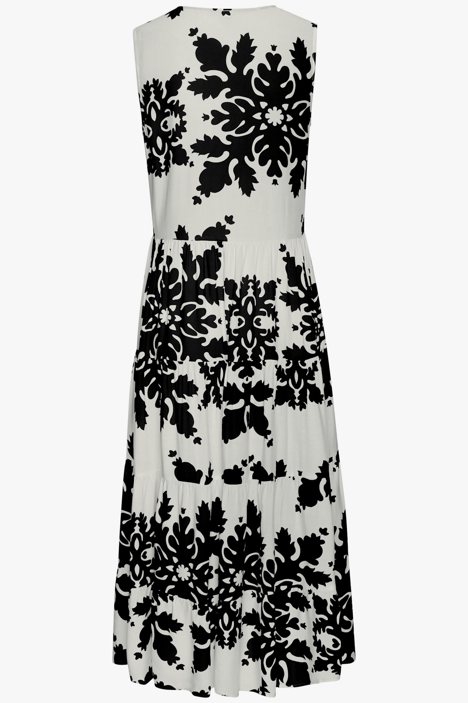 Vivance Maxikleid - creme-schwarz bedruckt