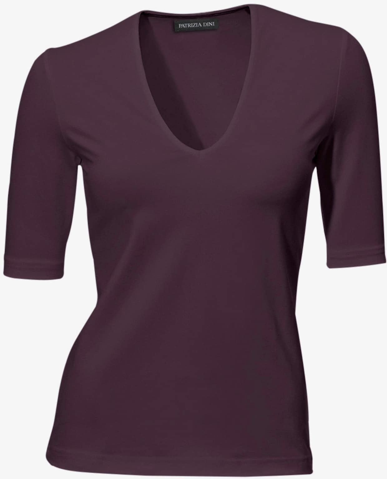 heine T-shirt en V - prune