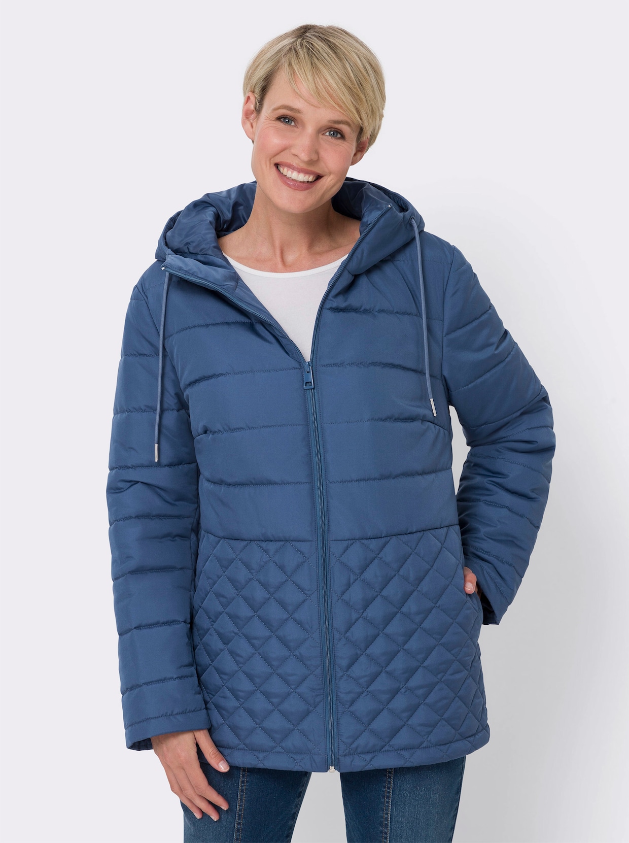 Steppjacke - jeansblau