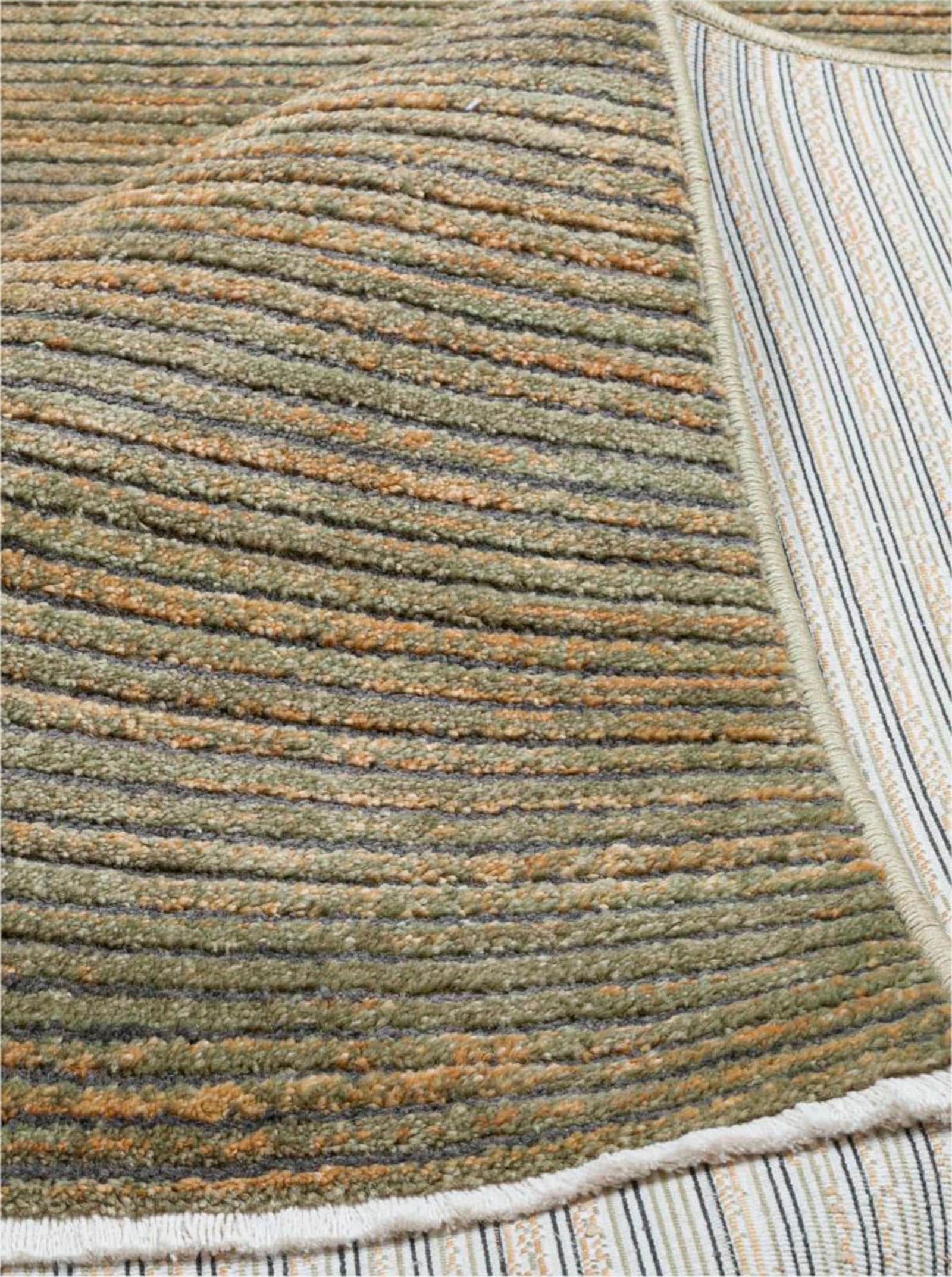 Theko Teppich - grün-meliert