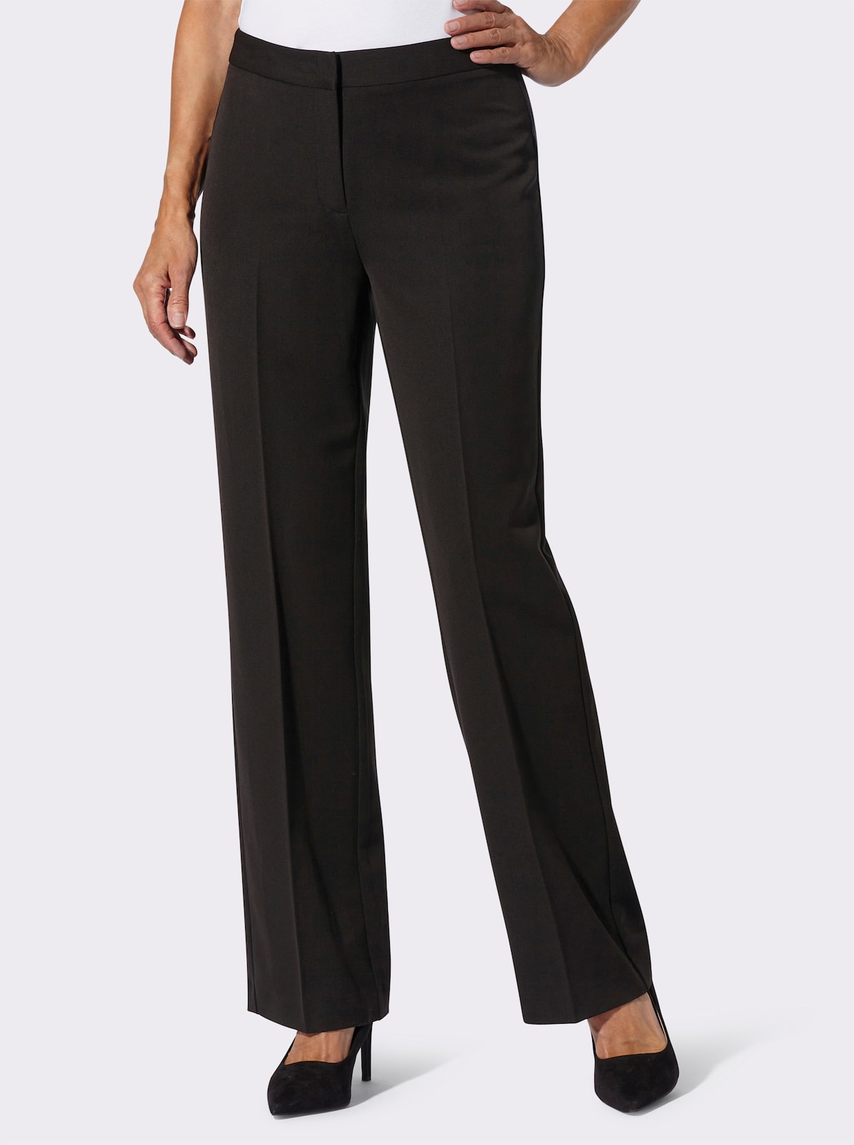 Hose mit weitem Bein - schwarz