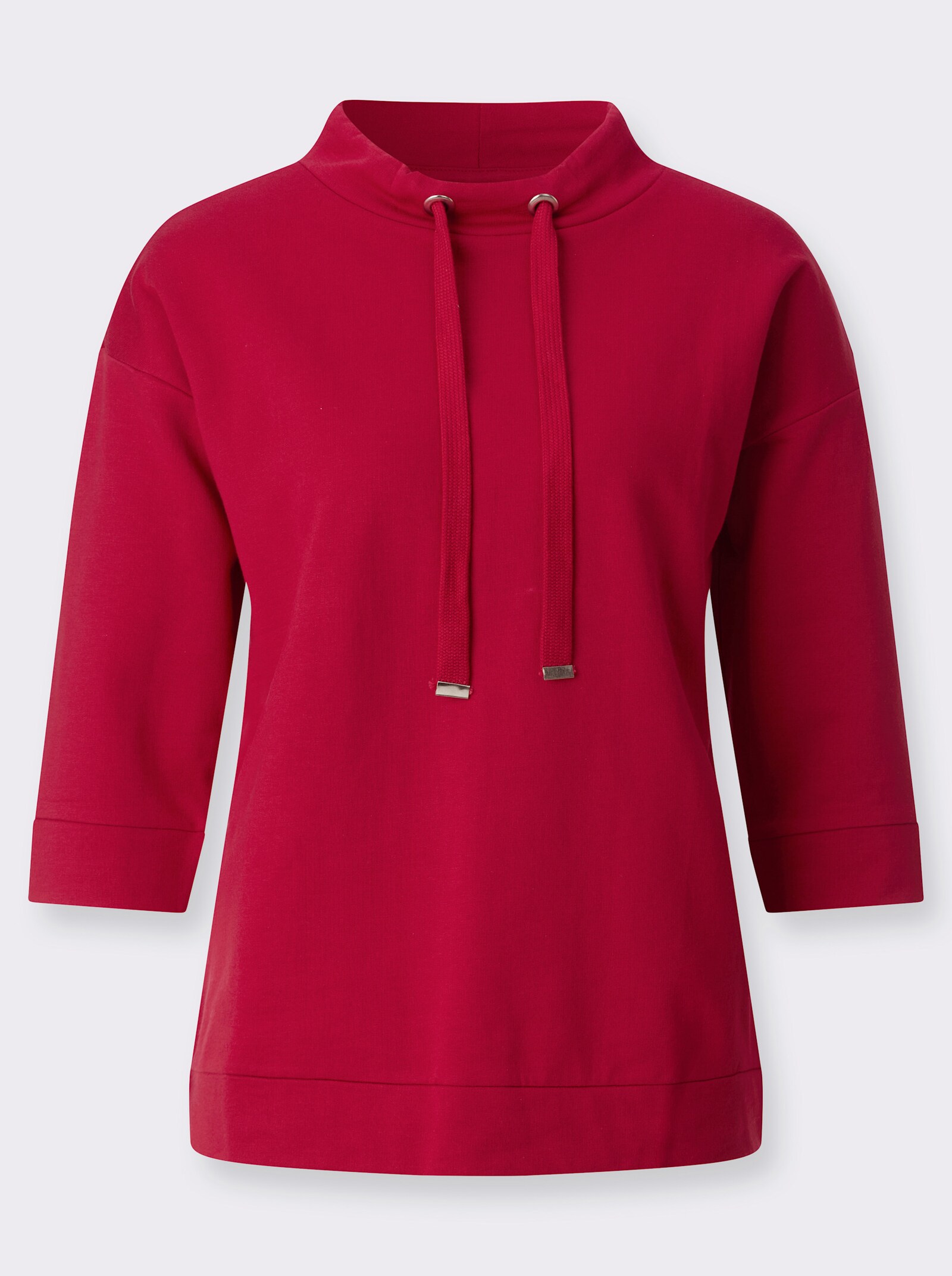 Sweatshirt mit überschnittenen Schultern - rot