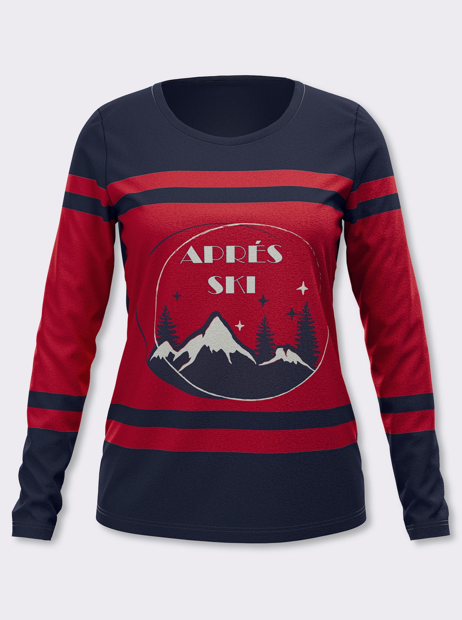 heine Shirt met lange mouwen en print - marine geprint