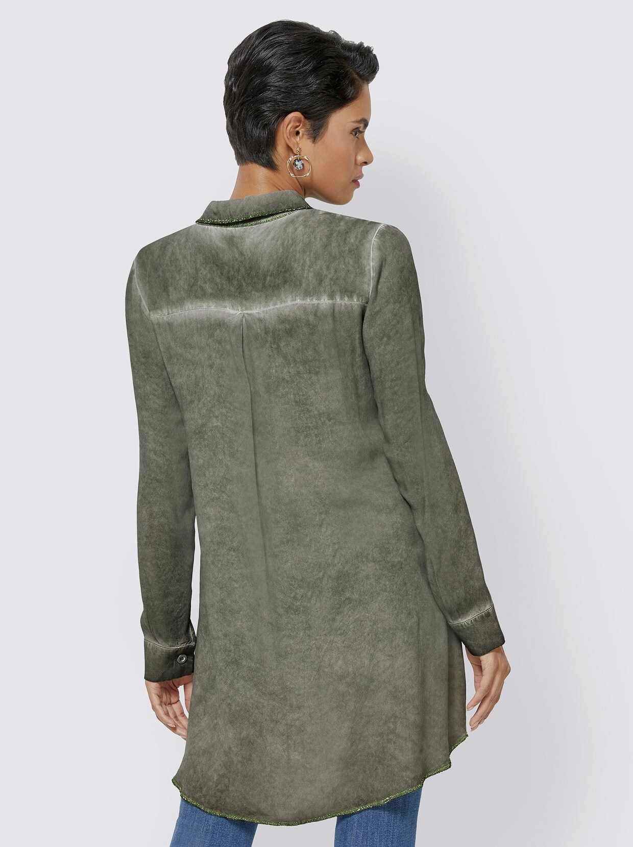 Longline blouse - groen