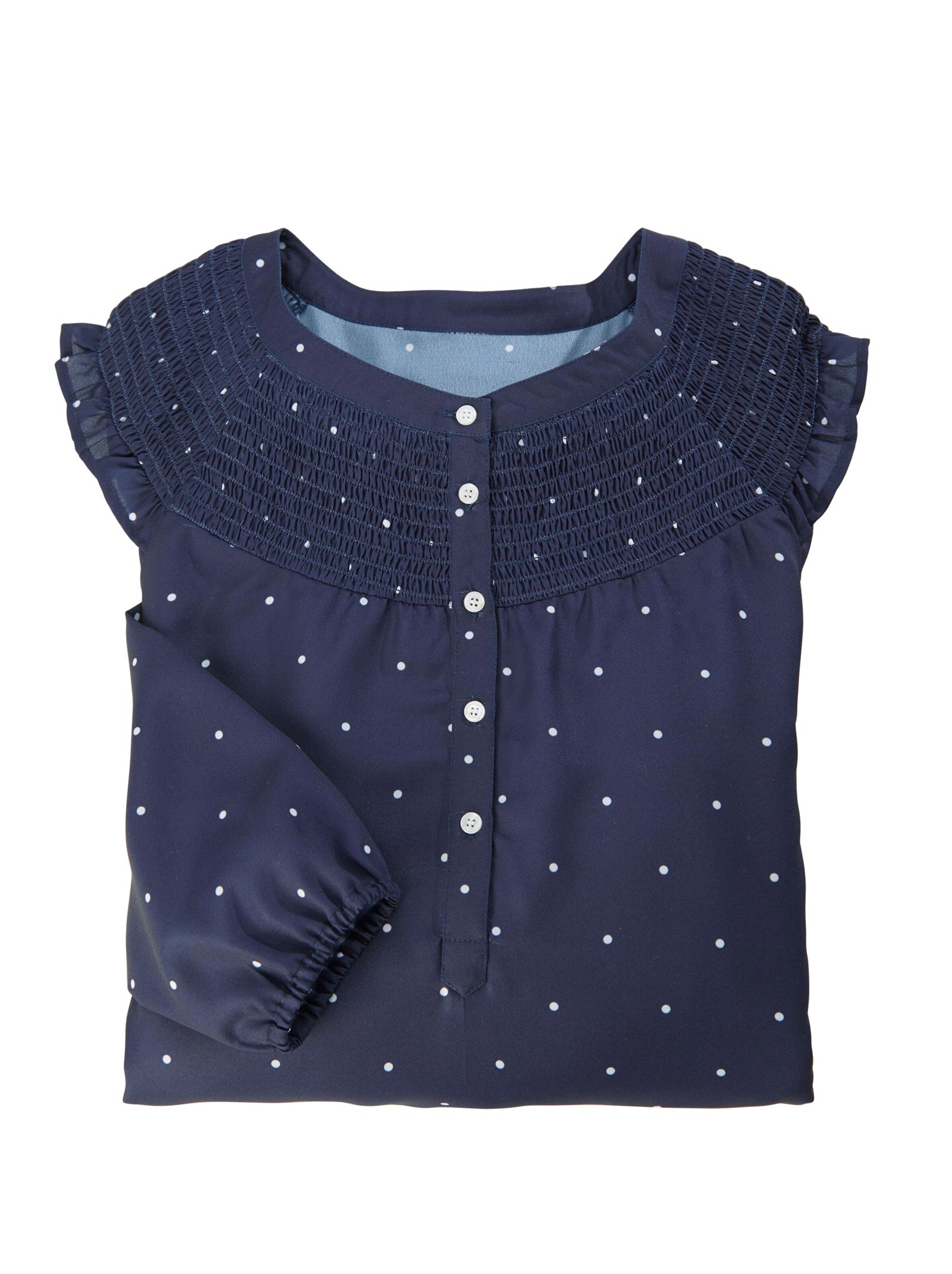 Bluse - nachtblau-bedruckt