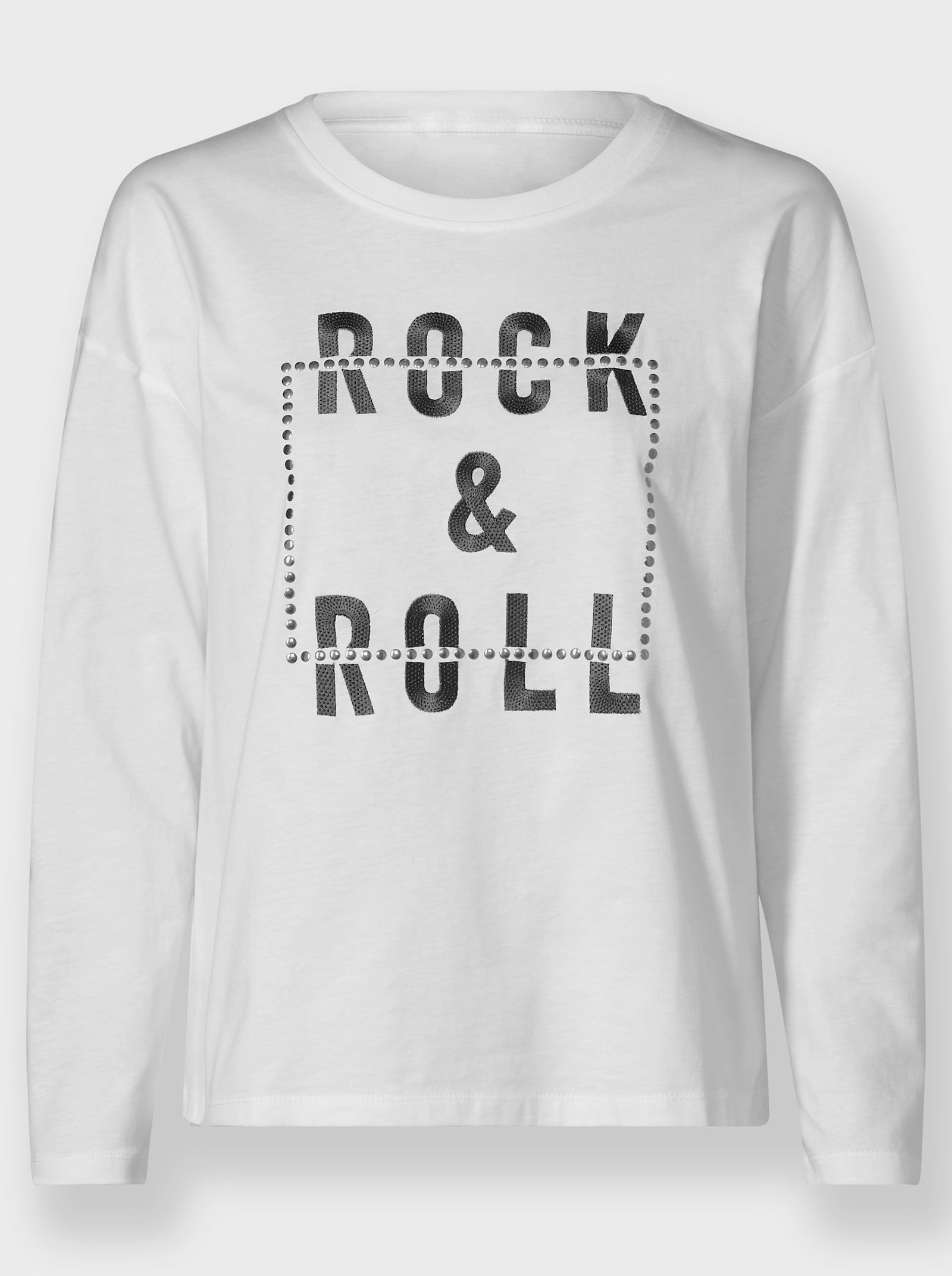 heine T-shirt à manches longues avec rivets - écru