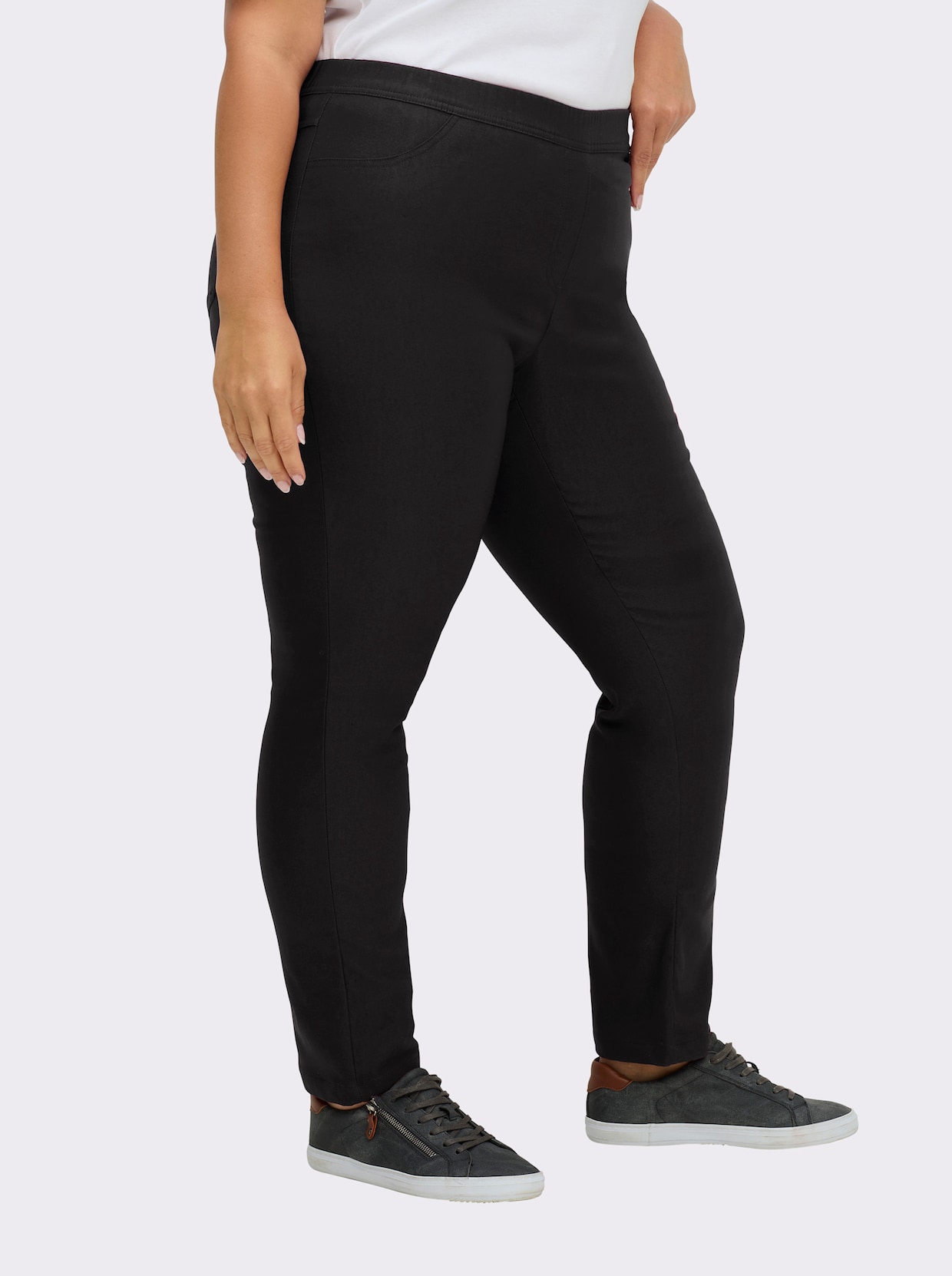 Hose innen angeraut - schwarz