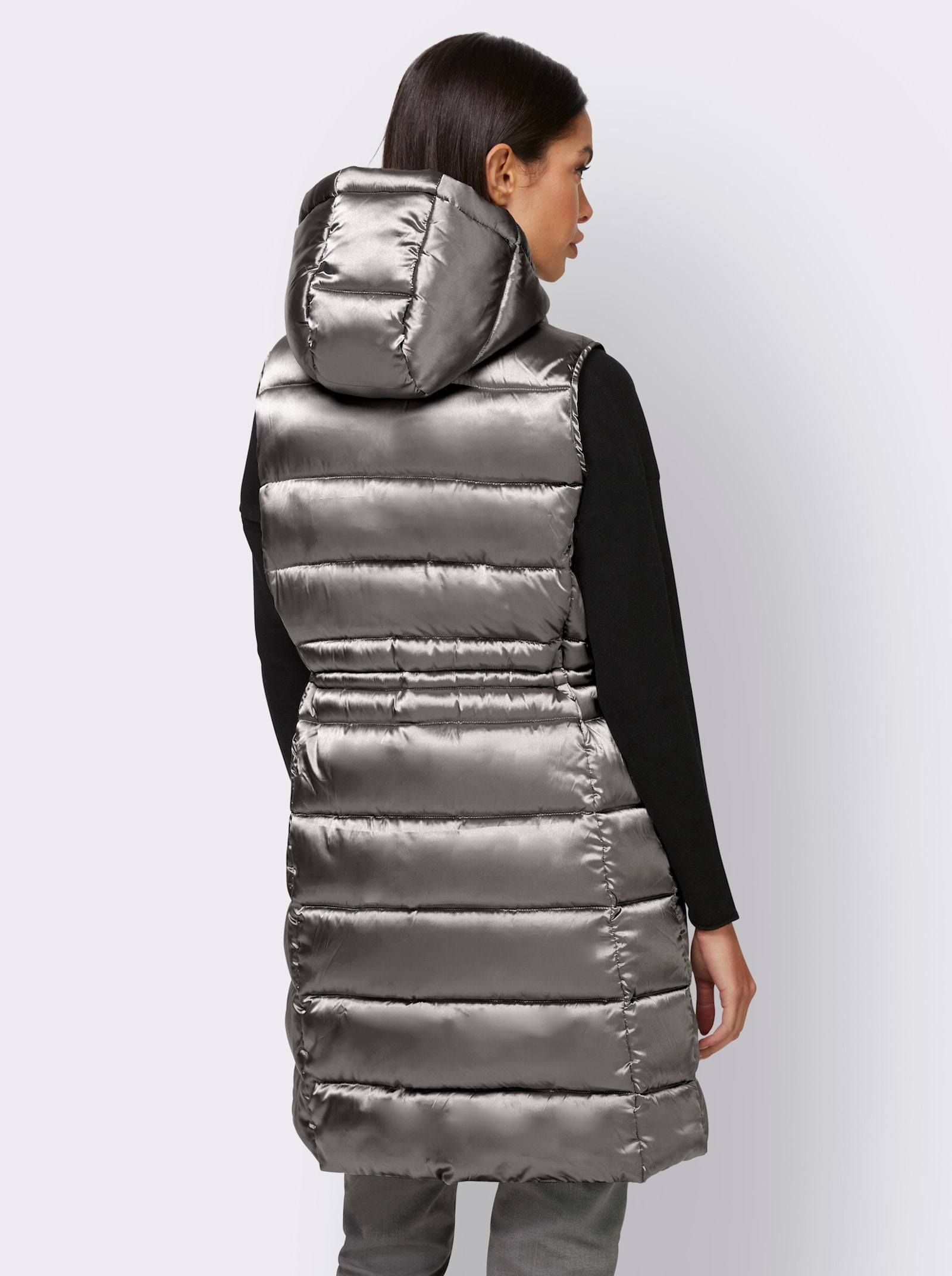 heine Gilet matelassé avec capuche - gris