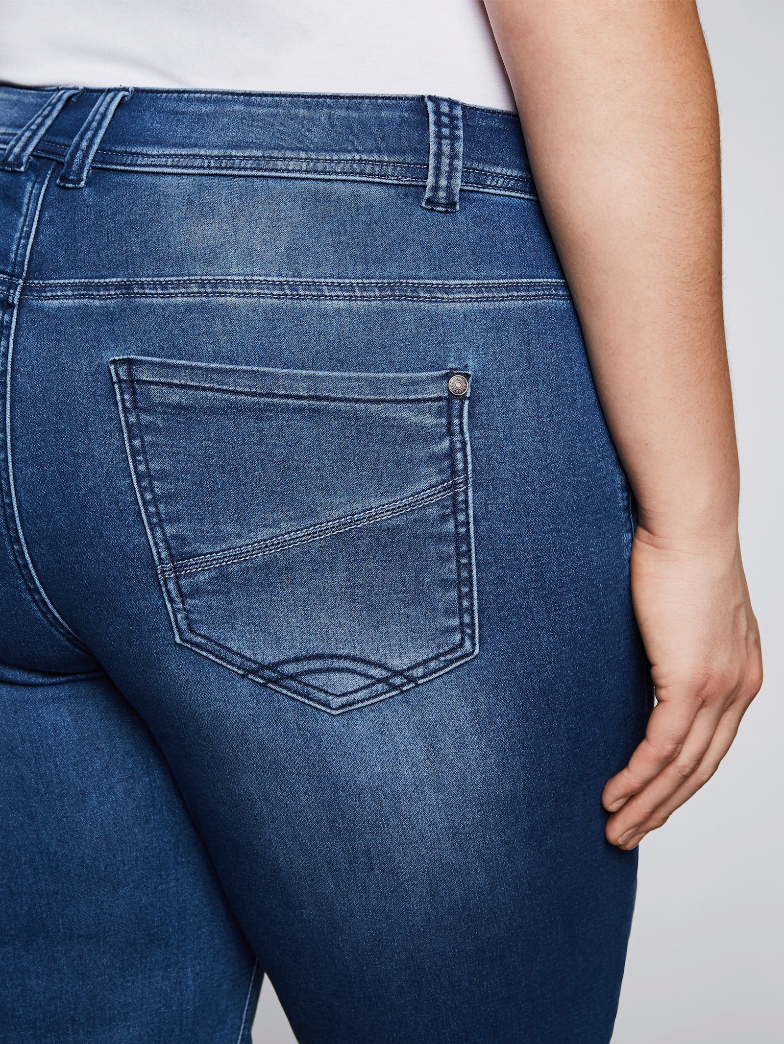 sheego Bermudas aus Sweat-Denim - blue denim