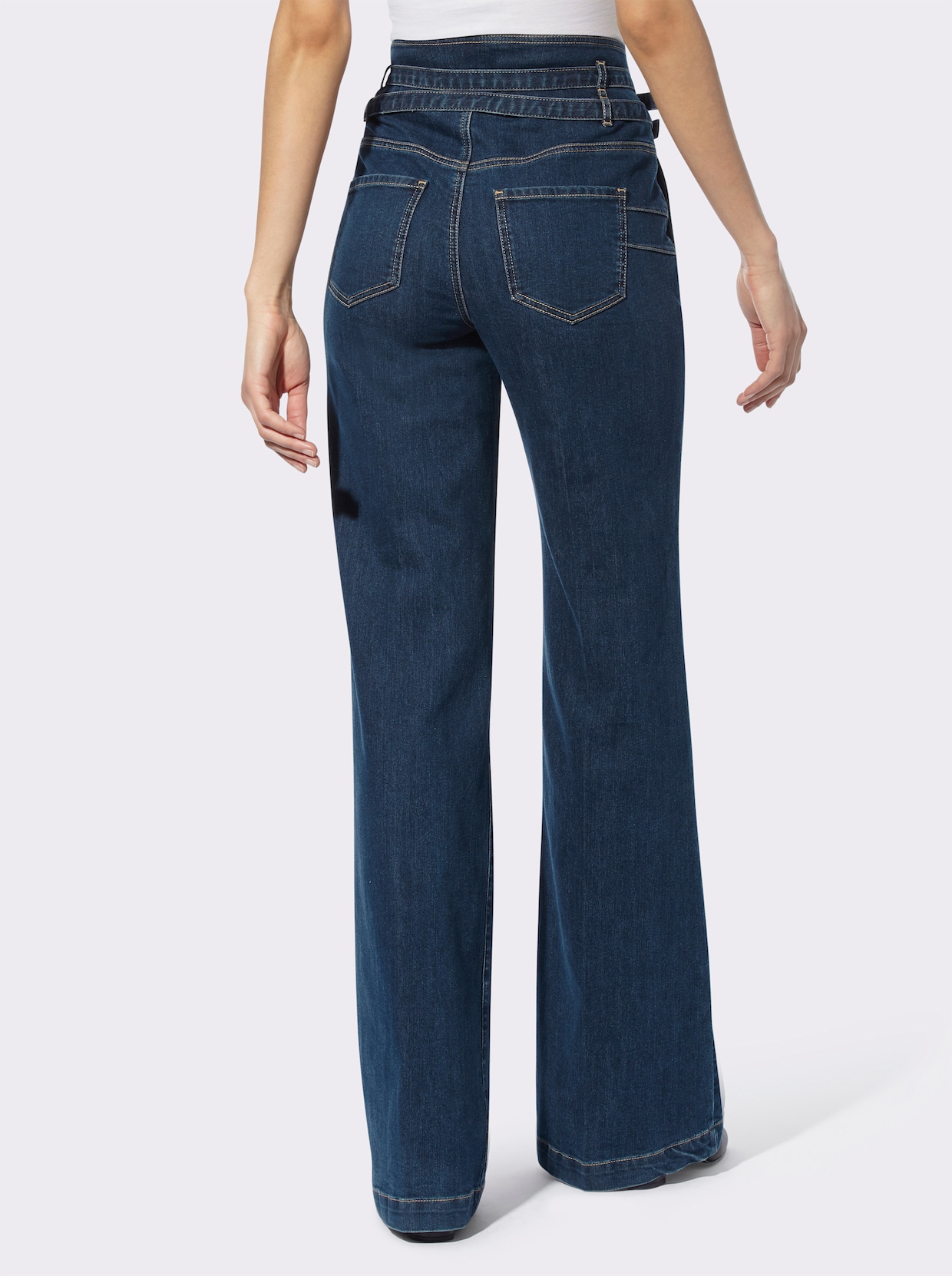 heine Bootcut-Jeans - blue-stone-washed