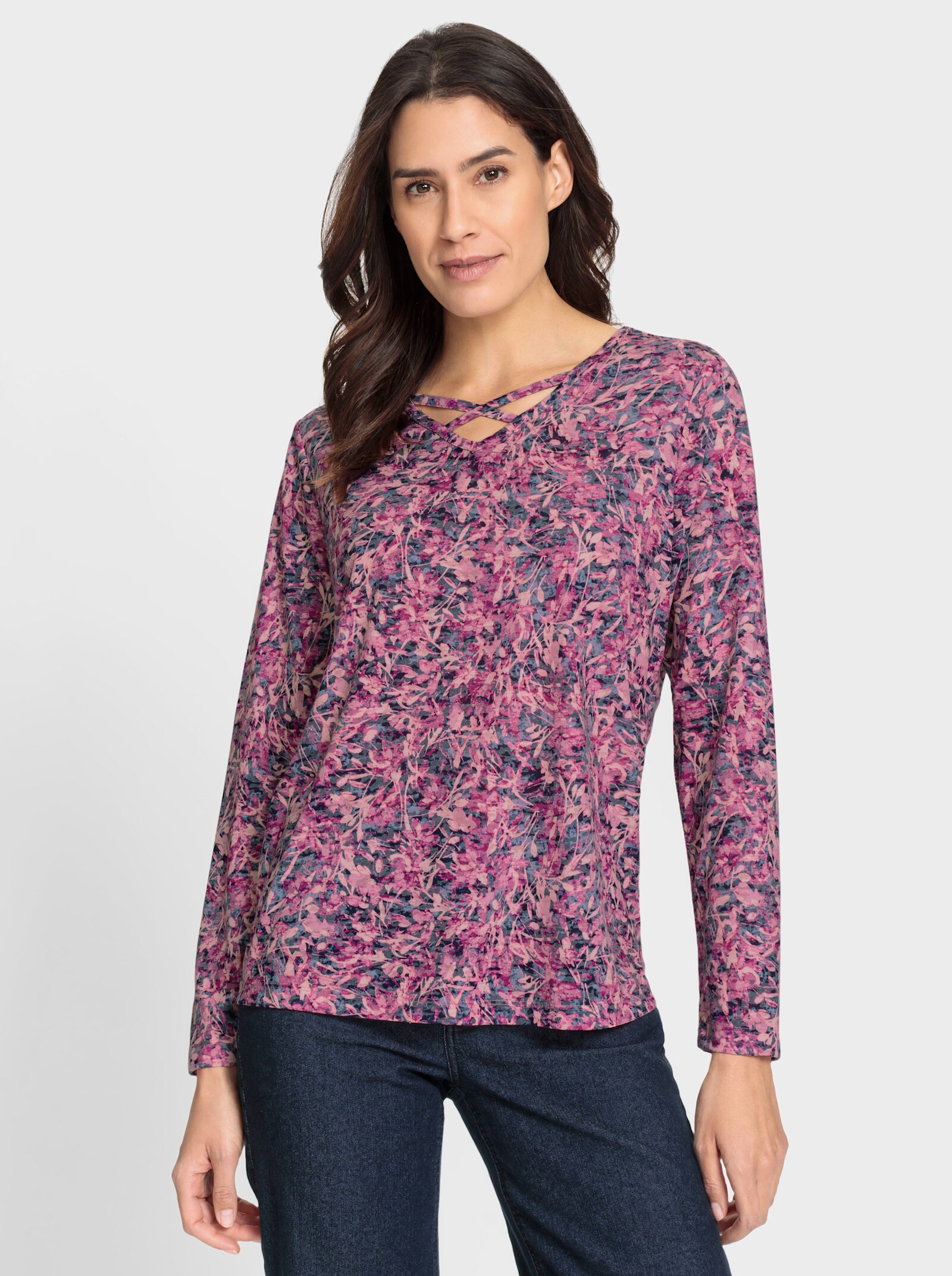 Print-Shirt in Ausbrenner-Qualität - marine-erika-bedruckt