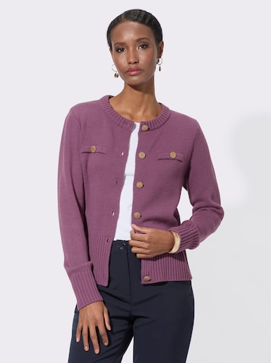 Cardigan in kurzer Form - violett