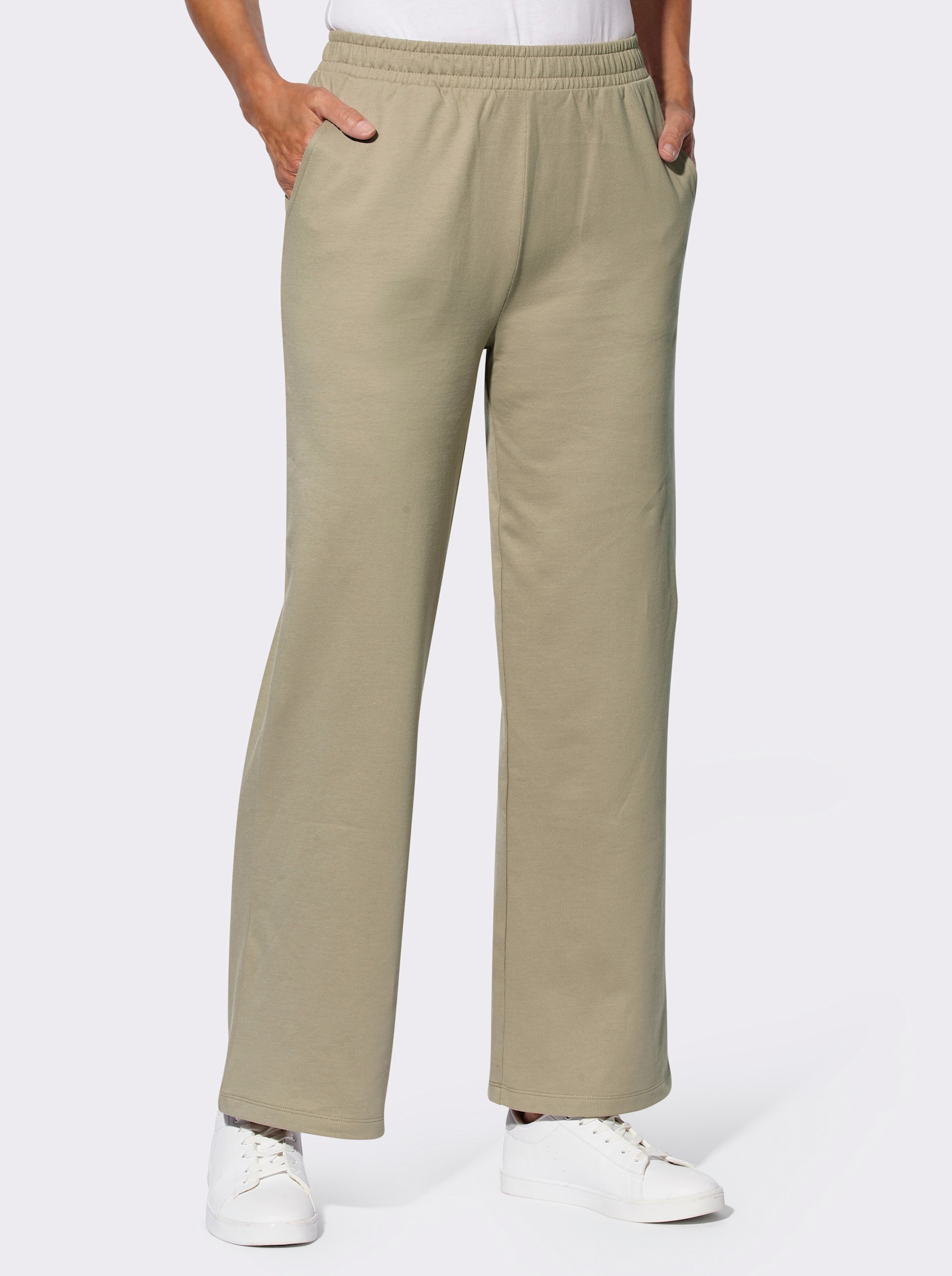 Šport. nohavice z teplákoviny - bahenná