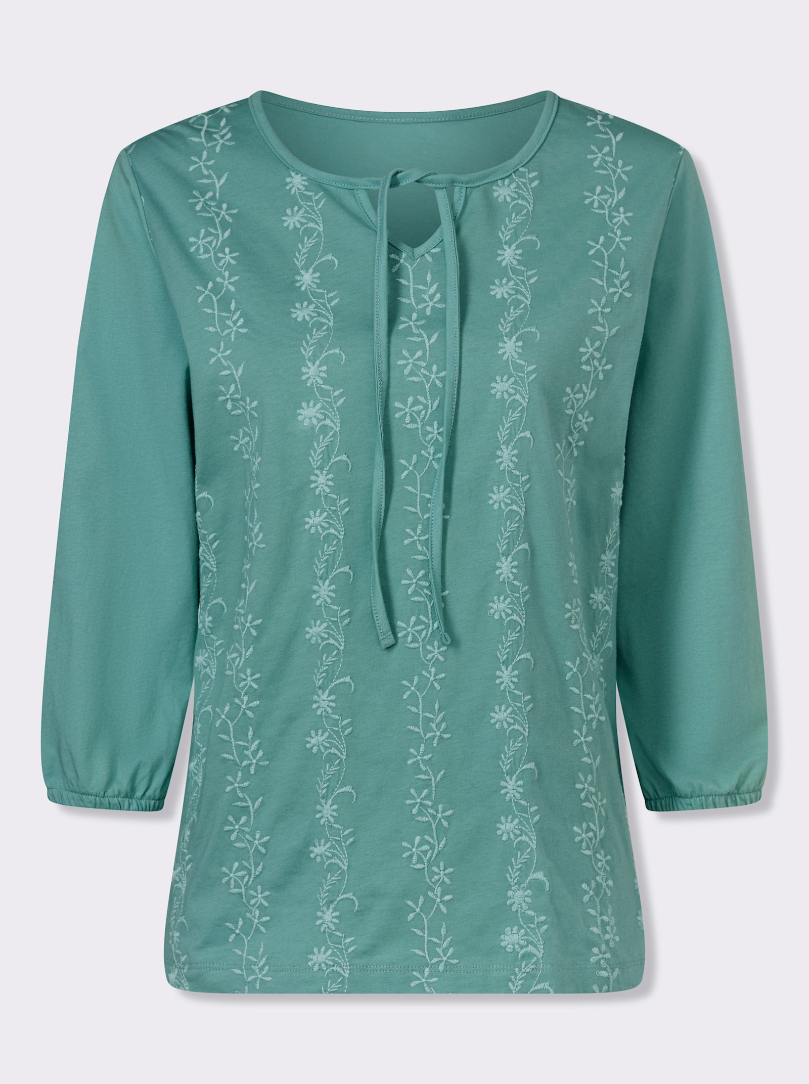 Tričko s 3/4 rukávem - šalvějová